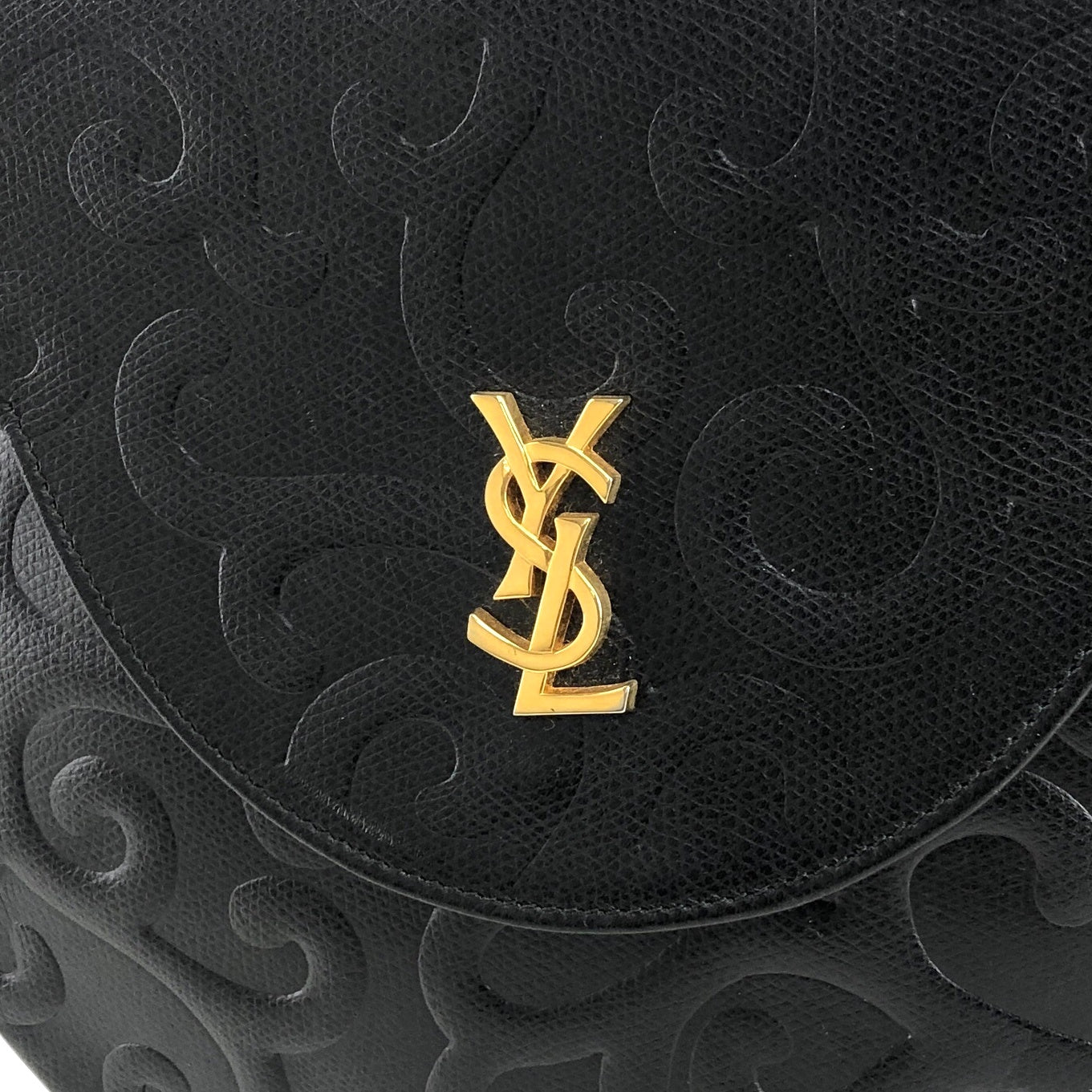 Yves Saint Laurent YSL Logo 單肩包 黑色 復古 cmeran