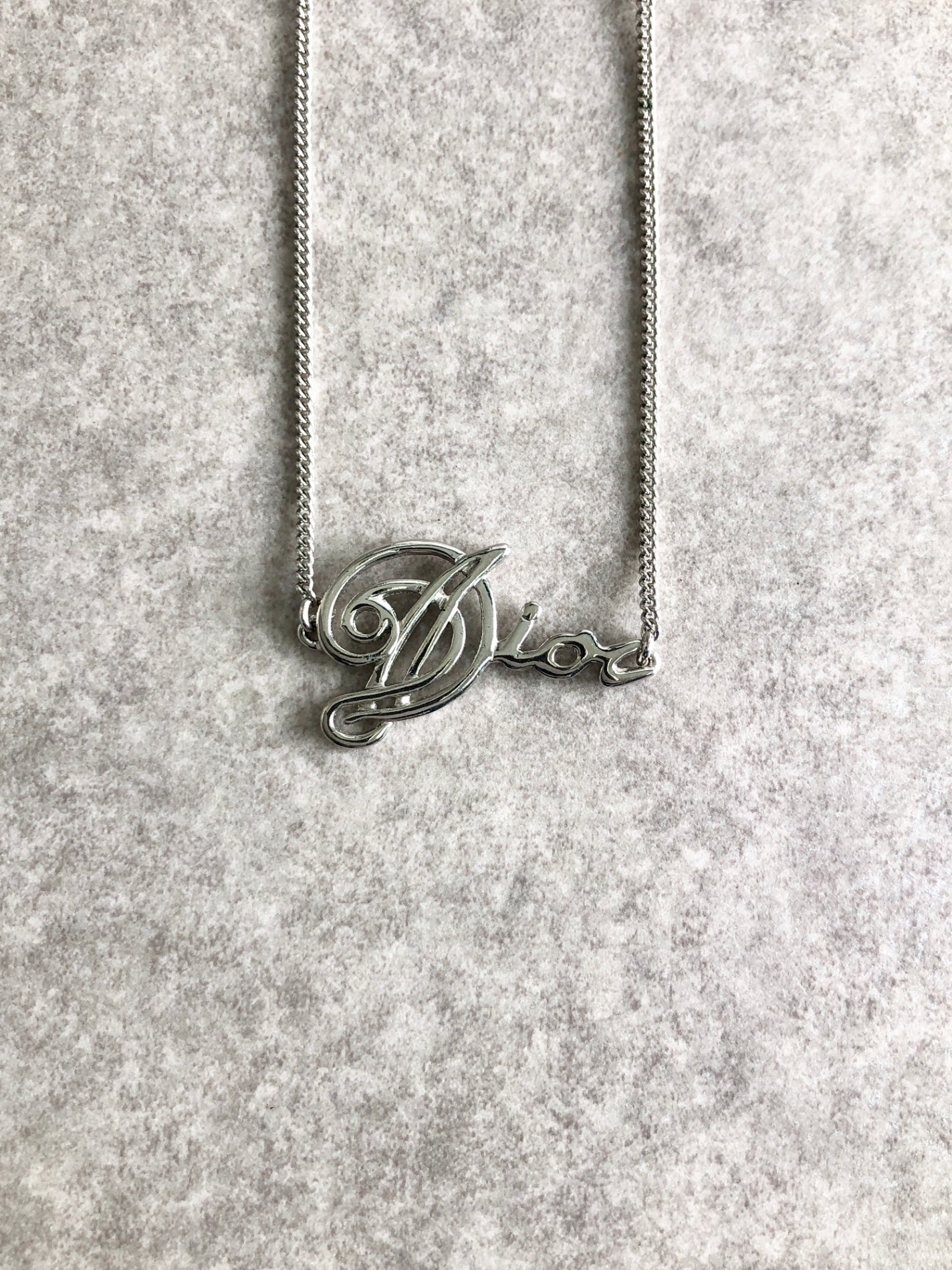 Christian Dior Logo Motif Bracelet Silver Vintage 8fv4hs