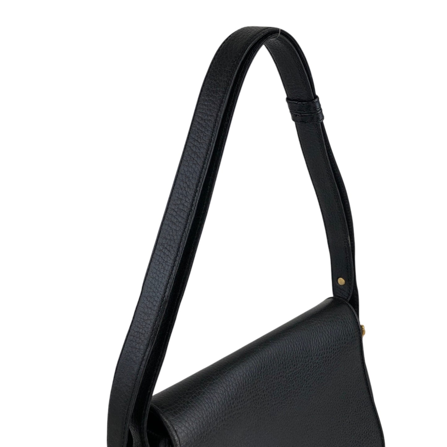Cartier Logo Embossed Shoulder bag Black Vintage nucjig