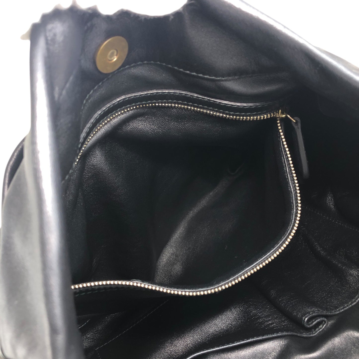 Christian Dior Logo Motif Shoulder bag Black Vintage fudavv