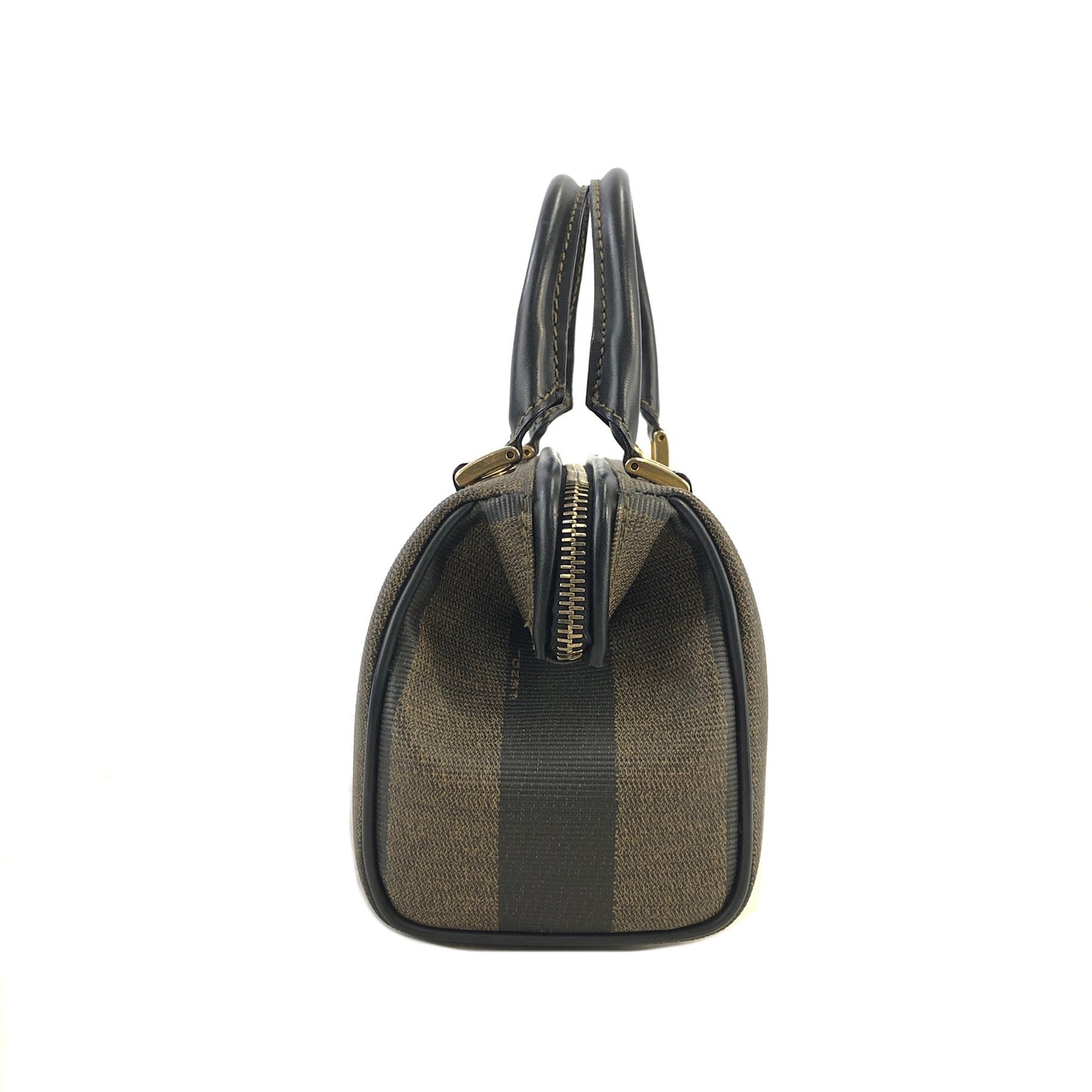FENDI Zucca Logo Motif Two-way Handbag Shoulder bag Black Brown Vintage dmjg8y