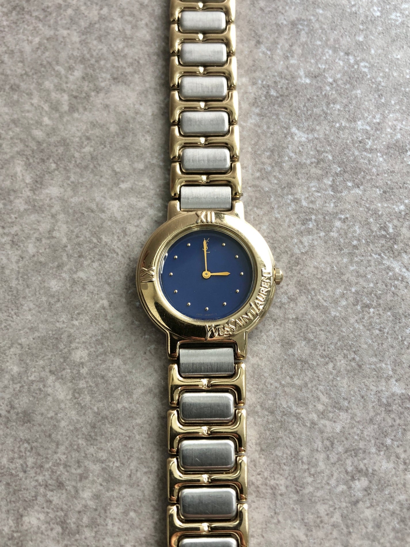 Yves Saint Laurent Quartz Watch Silver×Gold Vintage x54af4
