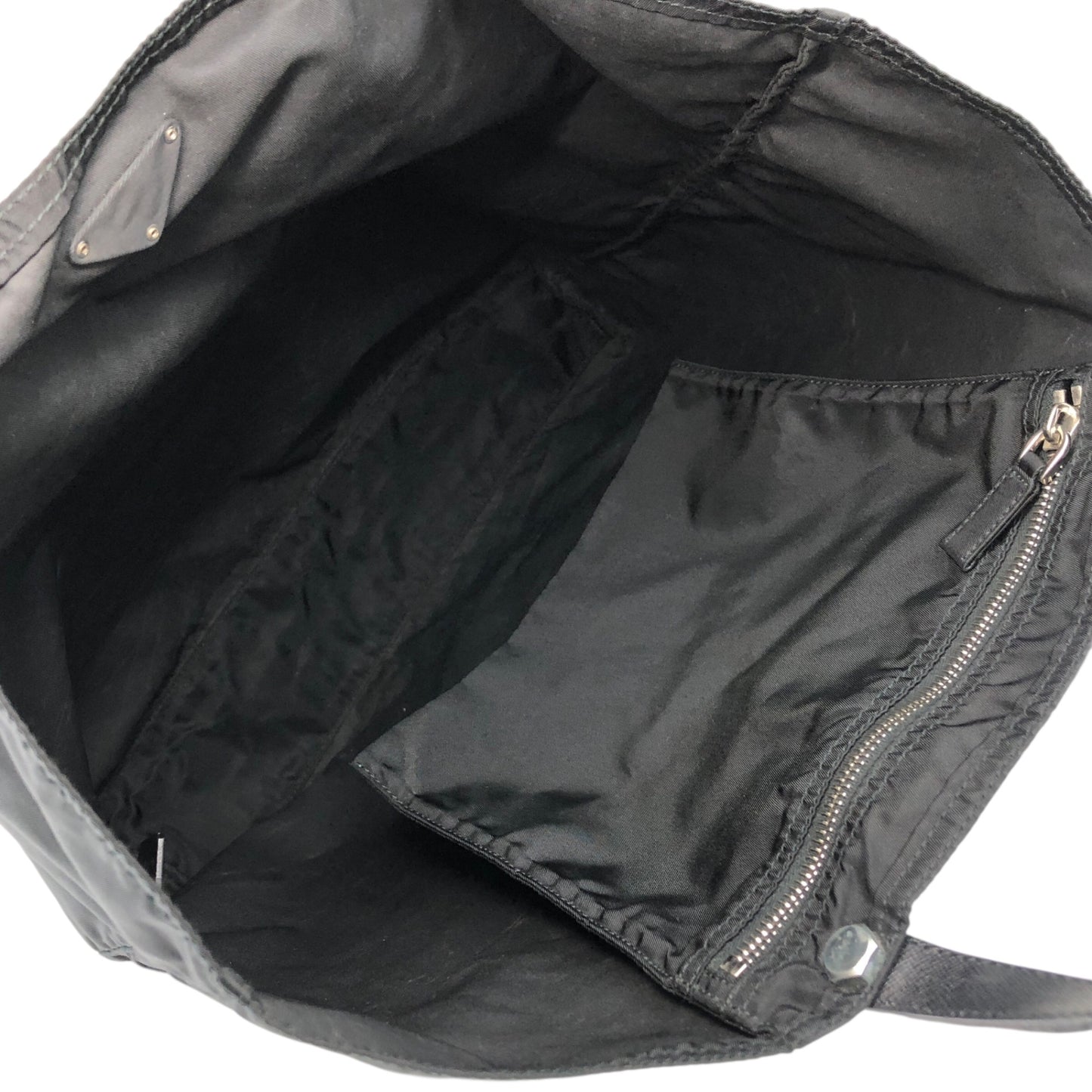 PRADA Triangle Logo Totebag Black Vintage i2tjbe