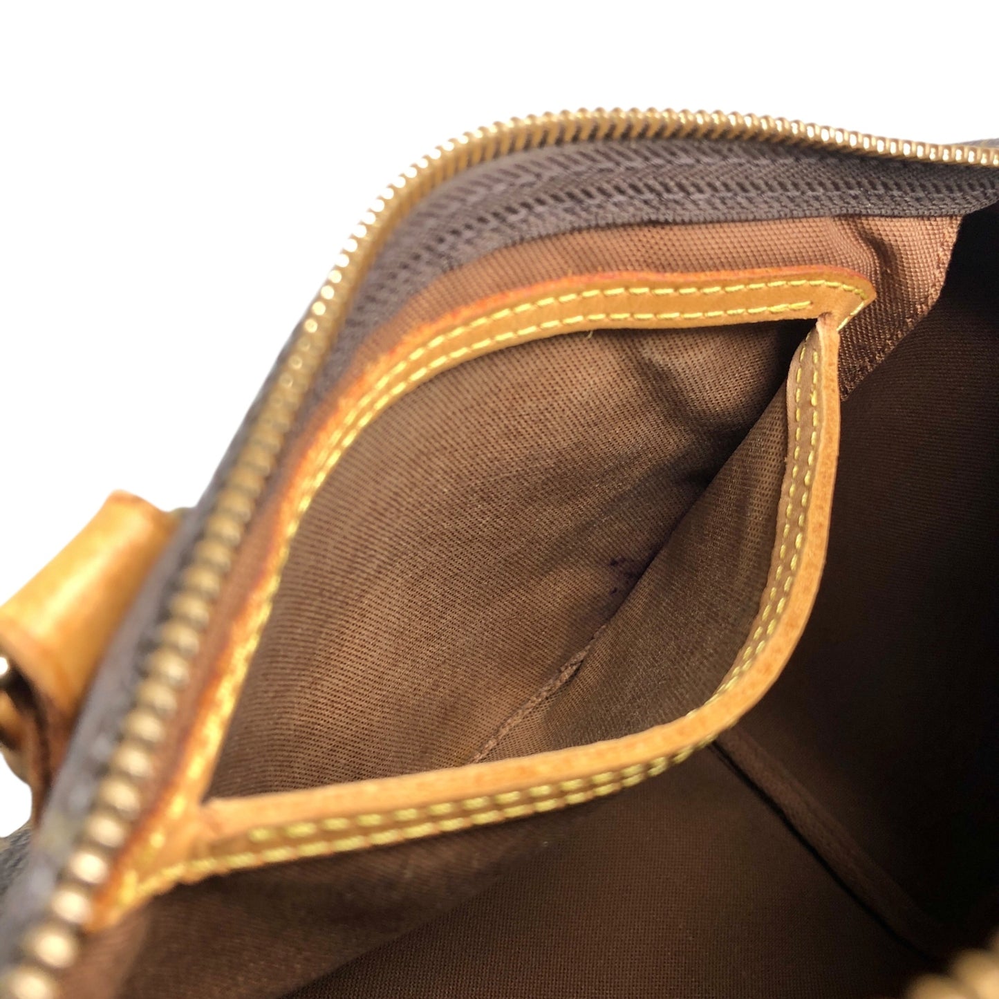 LOUIS VUITTON Monogram Small Boston bag Handbag Brown Vintage ffjgk5