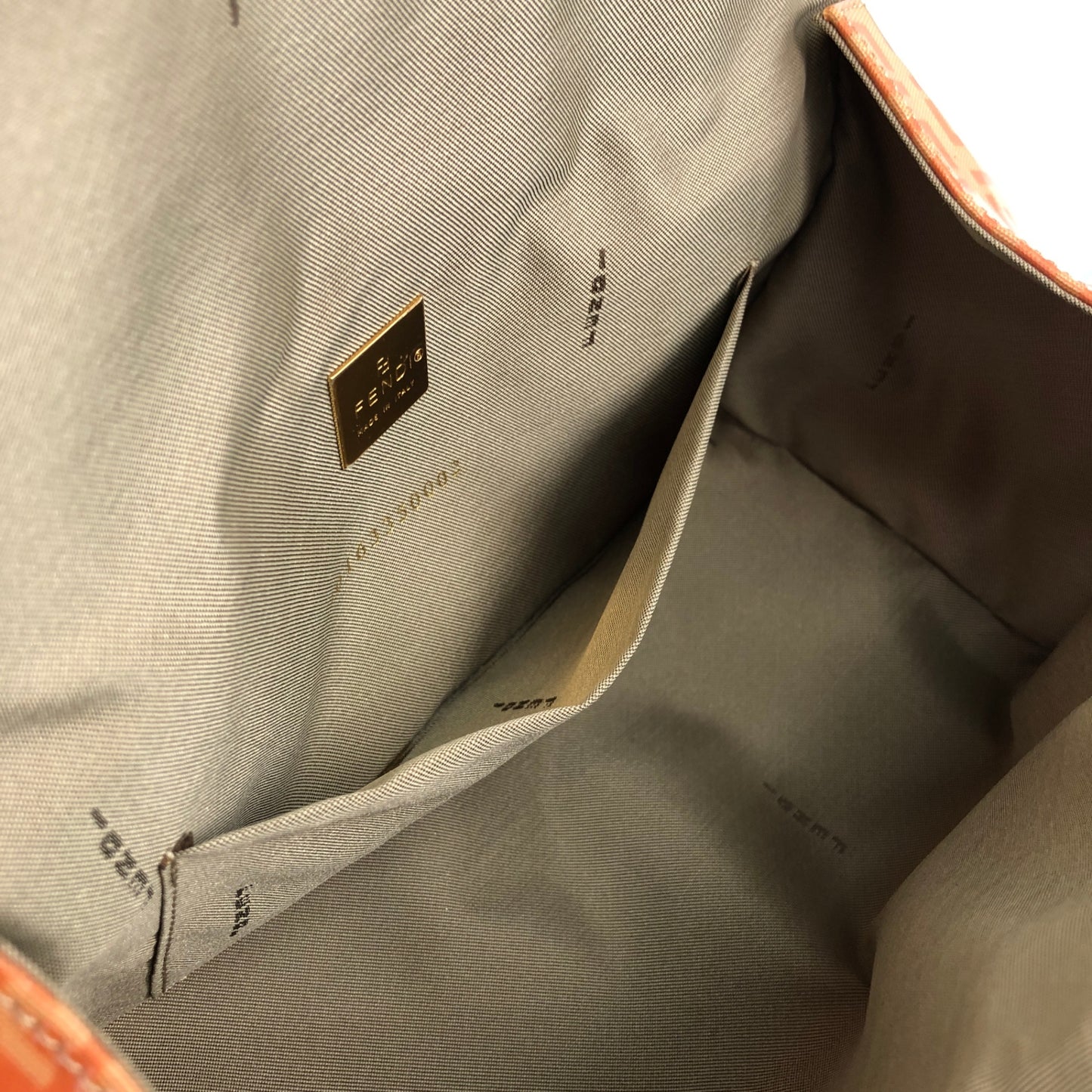 FENDI Zucchino Handbag Orange Vintage snr2vs