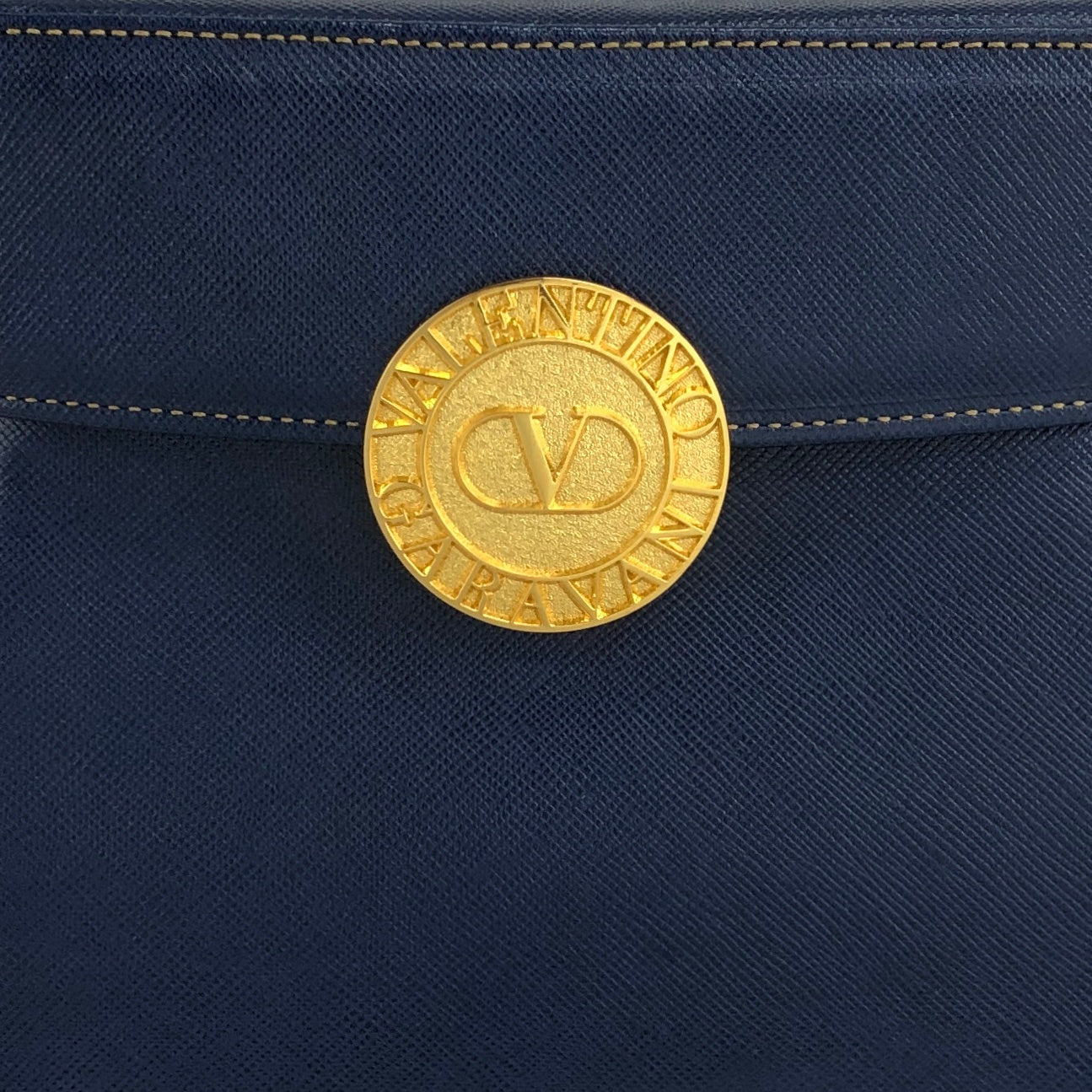 VALENTINO GARAVANI Top Handle Handbag Blue Vintage d5kjkj