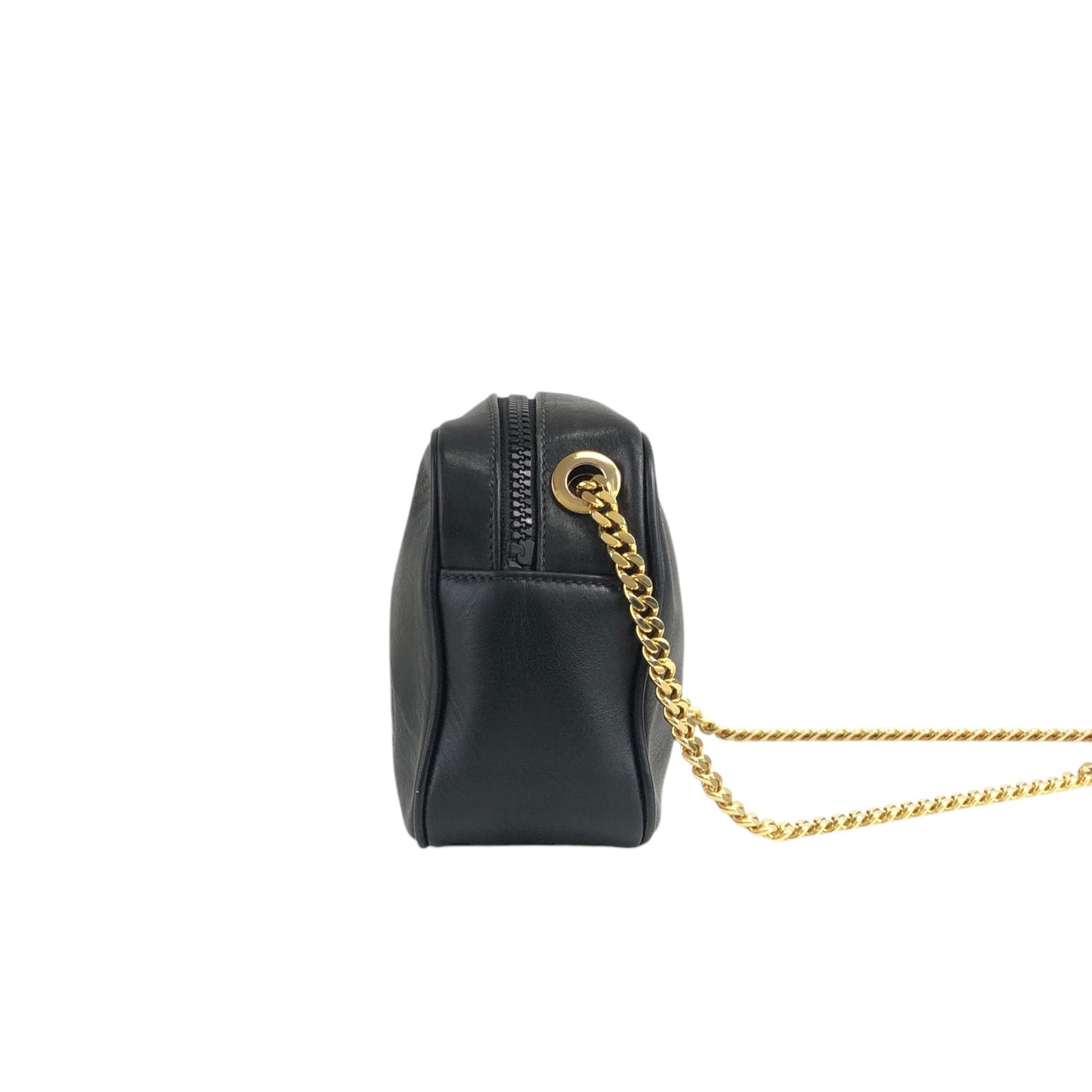 CELINE Triomphe Chain Shoulder bag Black Vintage n8k45k