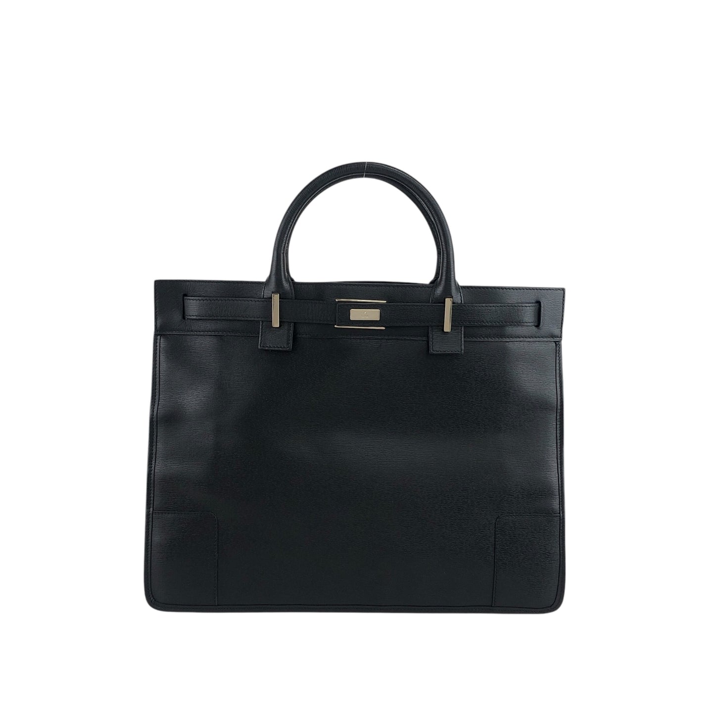 GUCCI Logo Handbag Black Vintage wmdsba