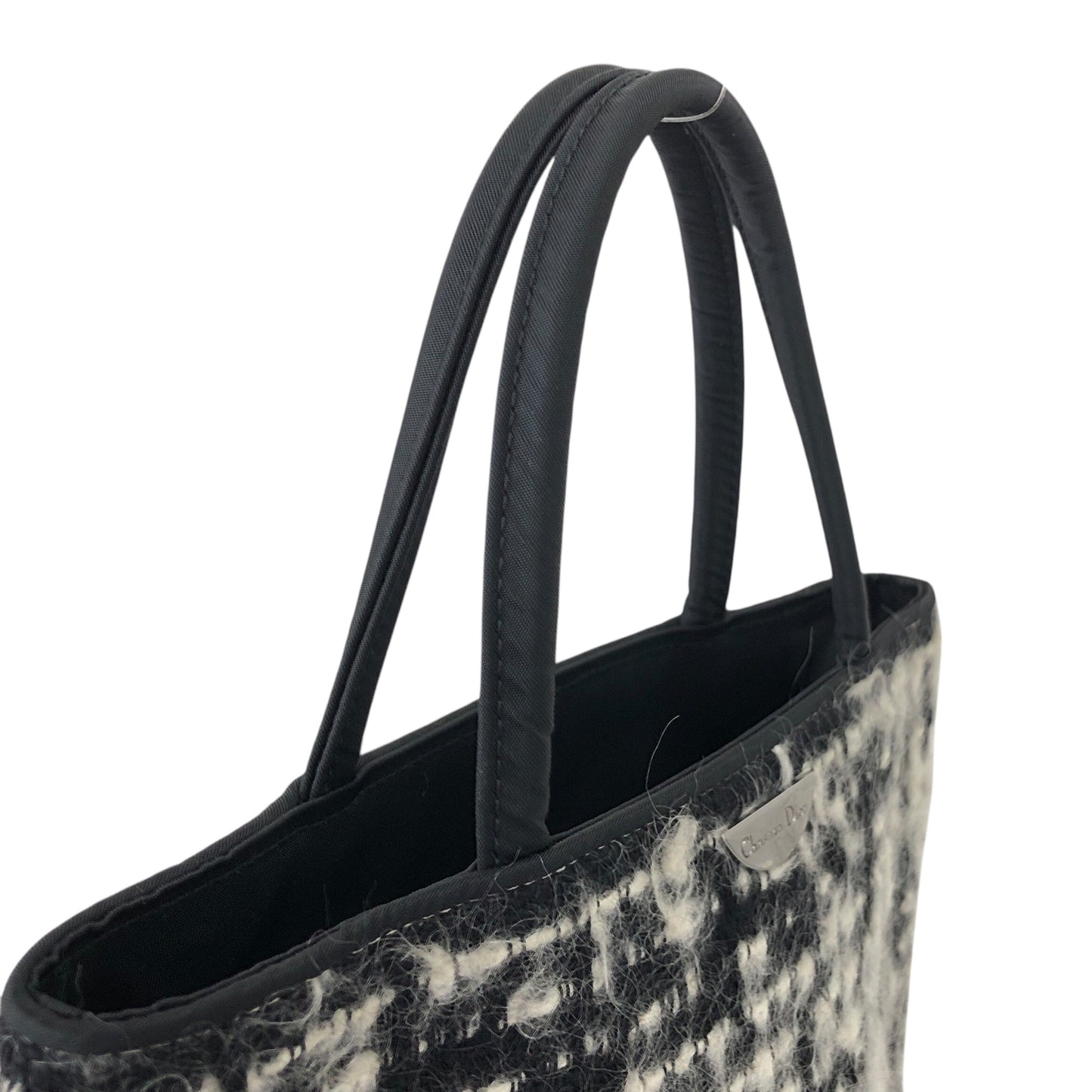 Christian Dior Logo Handbag Black White Vintage ny7jtf