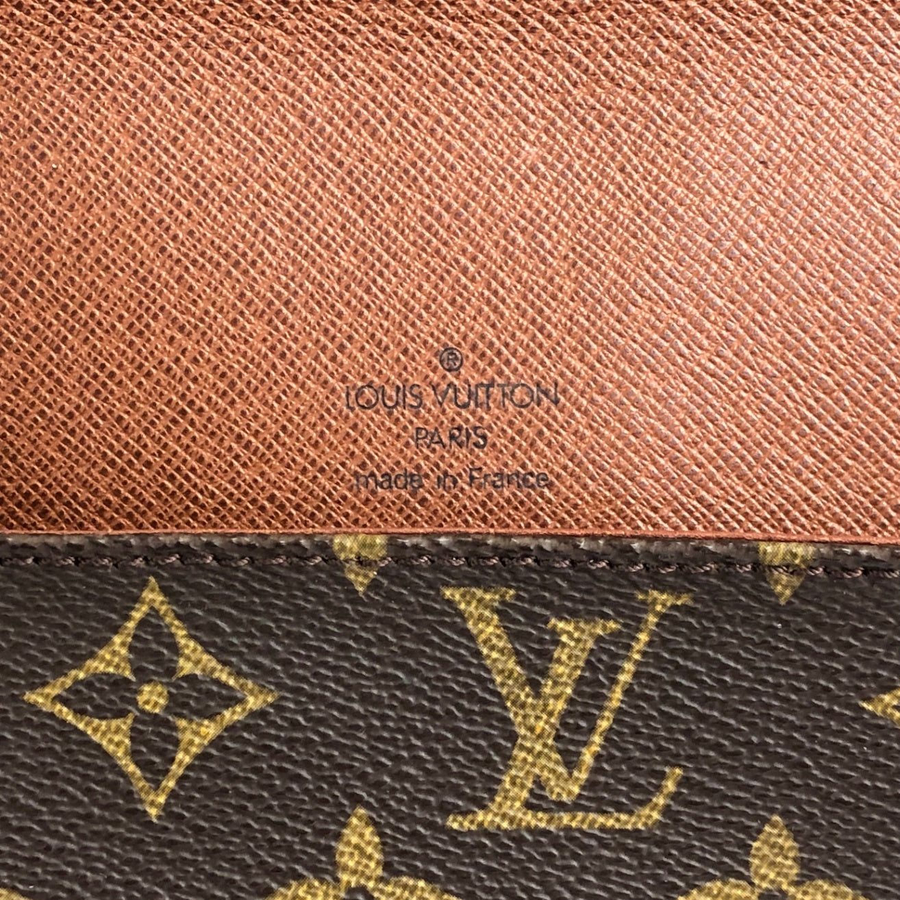 LOUIS VUITTON Monogram Shoulder bag Brown Vintage hhd3ec
