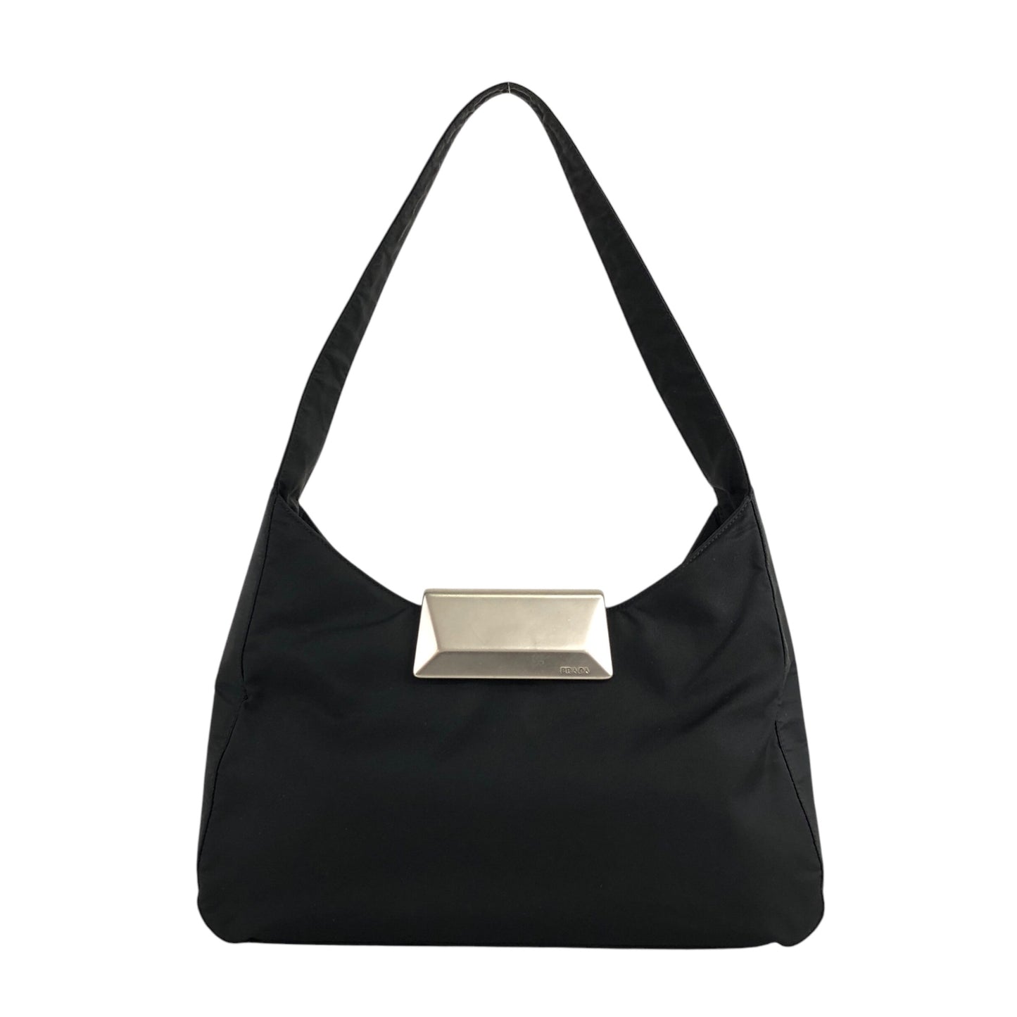 PRADA Logo Shoulder bag Black Vintage cdpuma