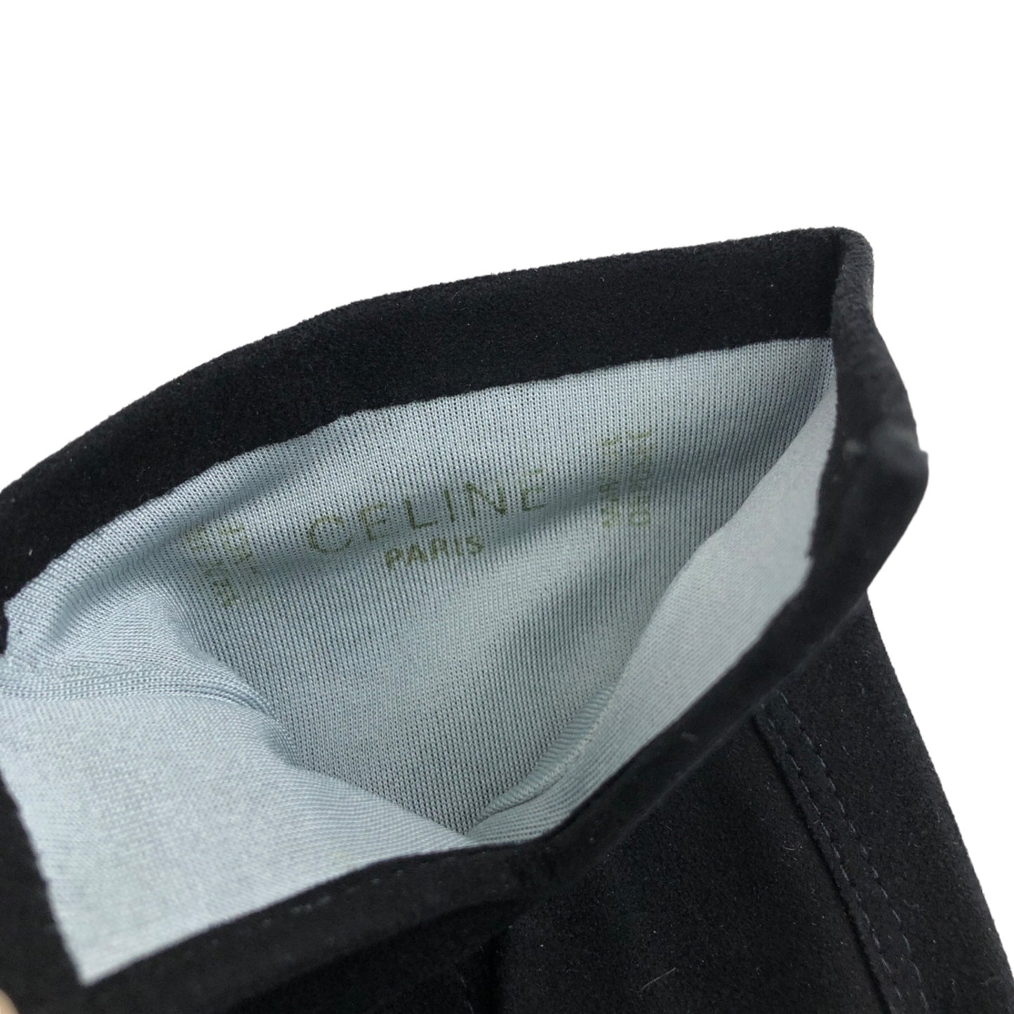 CELINE Argyle Gloves Black Vintage z77scn