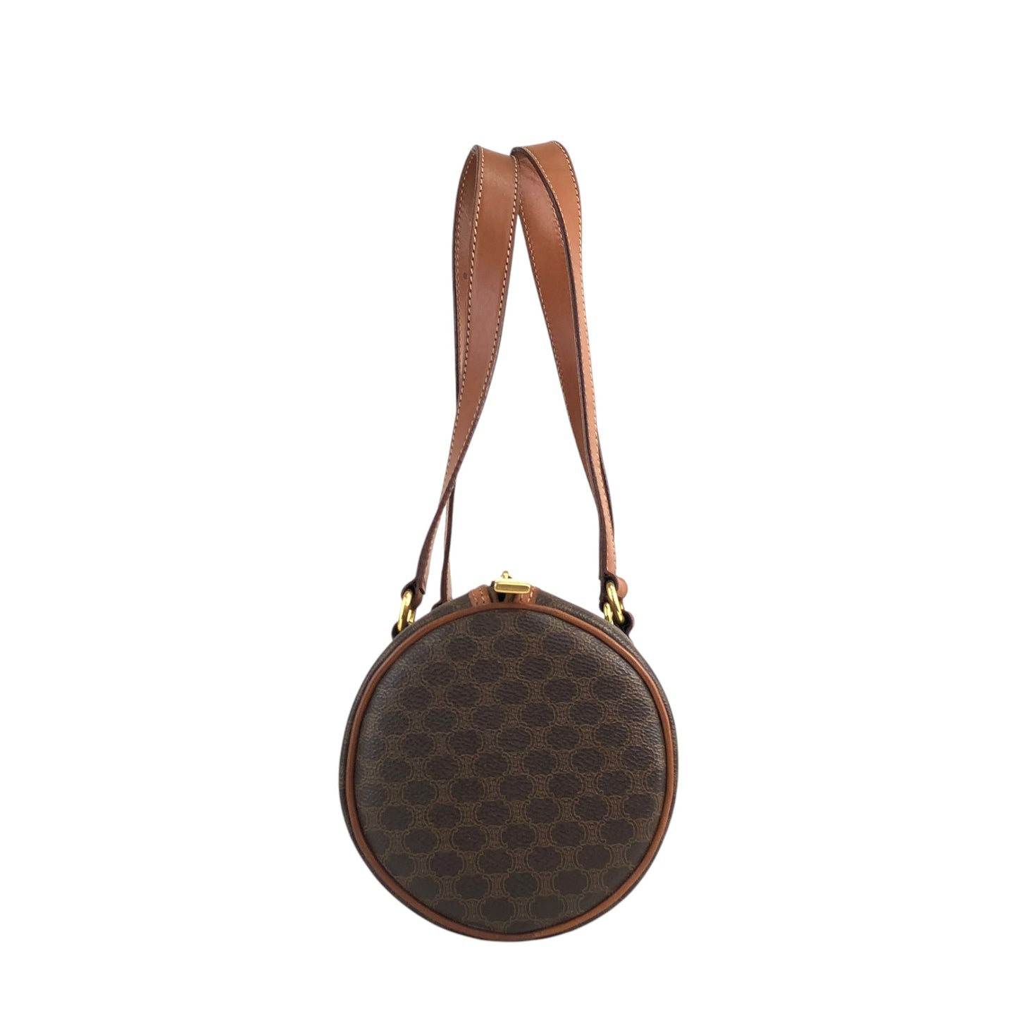 CELINE Macadam Blason Handbag Brown Vintage uimgxw