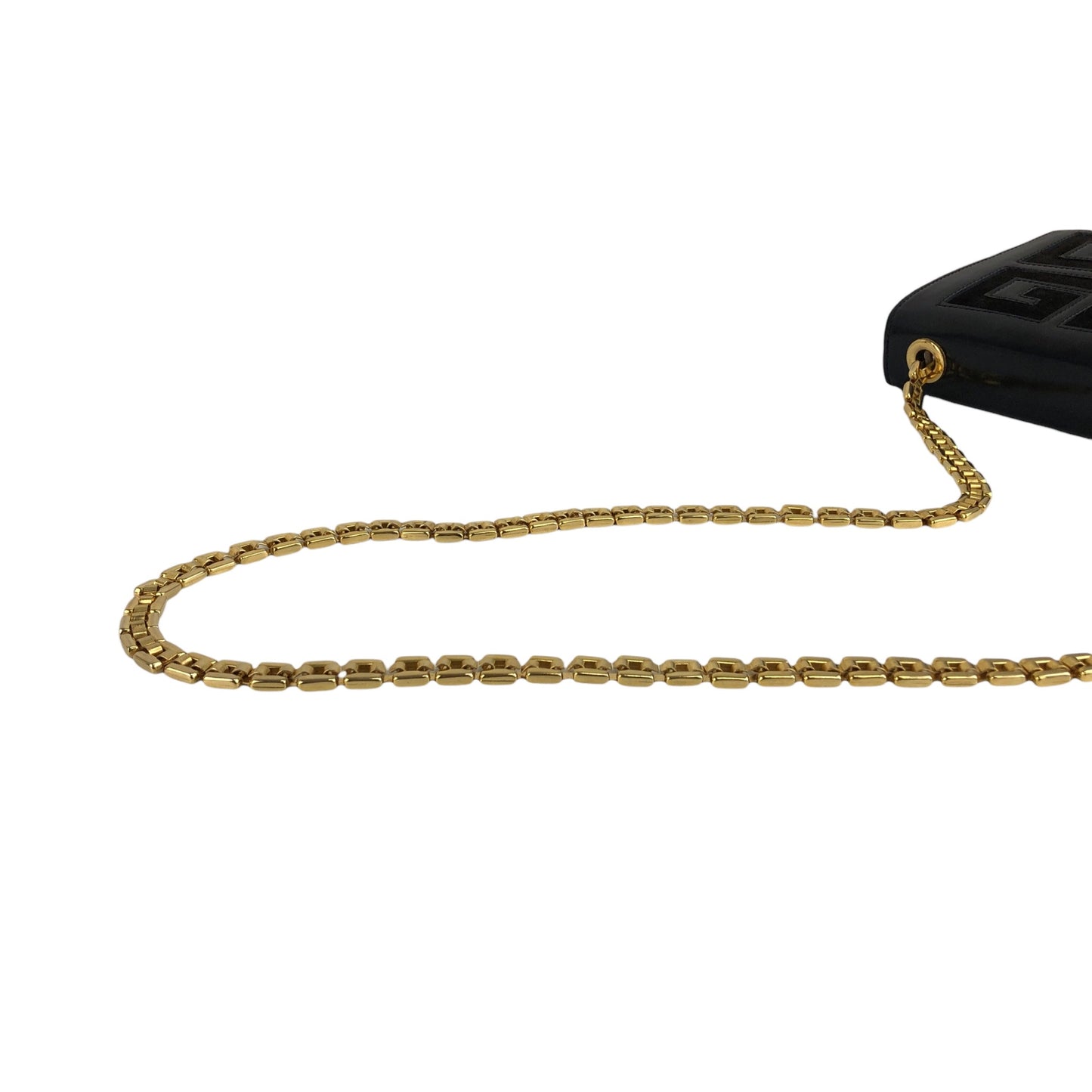 GIVENCHY Logo Chain Shoulder bag Black Vintage b6v468