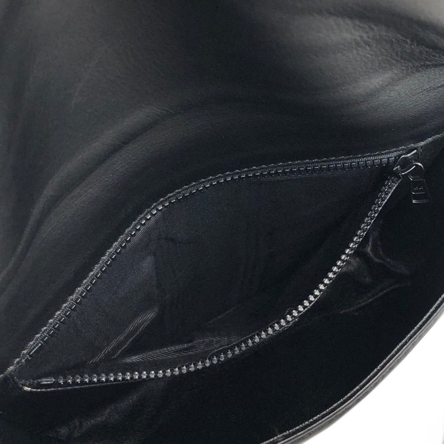 CELINE Gancini Flap Leather Shoulder bag Black Vintage 8na8ex