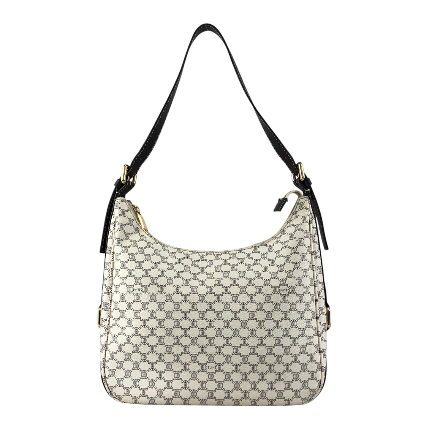 CELINE Macadam Shoulder bag White Vintage sf8jz2
