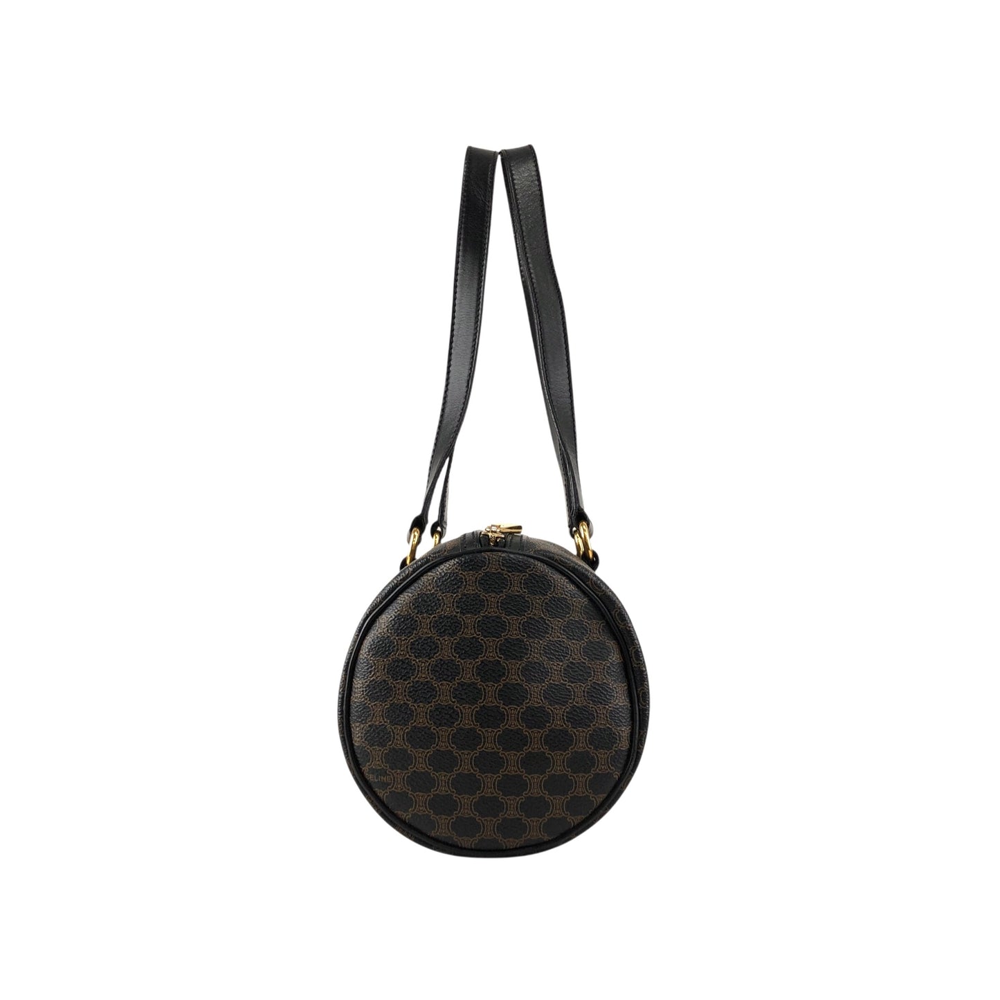CELINE Macadam Blason Handbag Black Vintage yagsxr