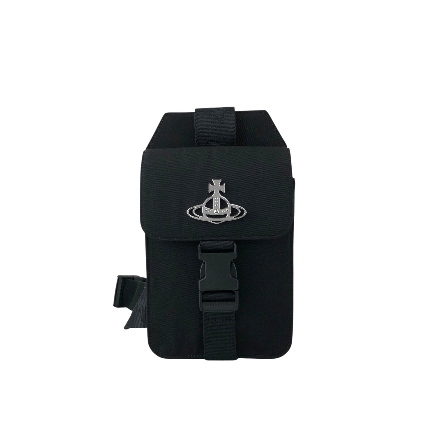 Vivienne Westwood Front Buckle Shoulder bag Black Vintage menukg