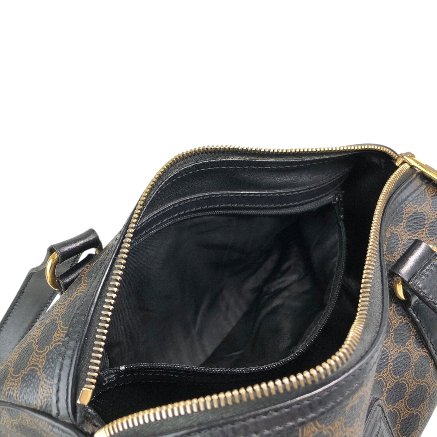 CELINE Macadam Blason Handbag Black Vintage yagsxr
