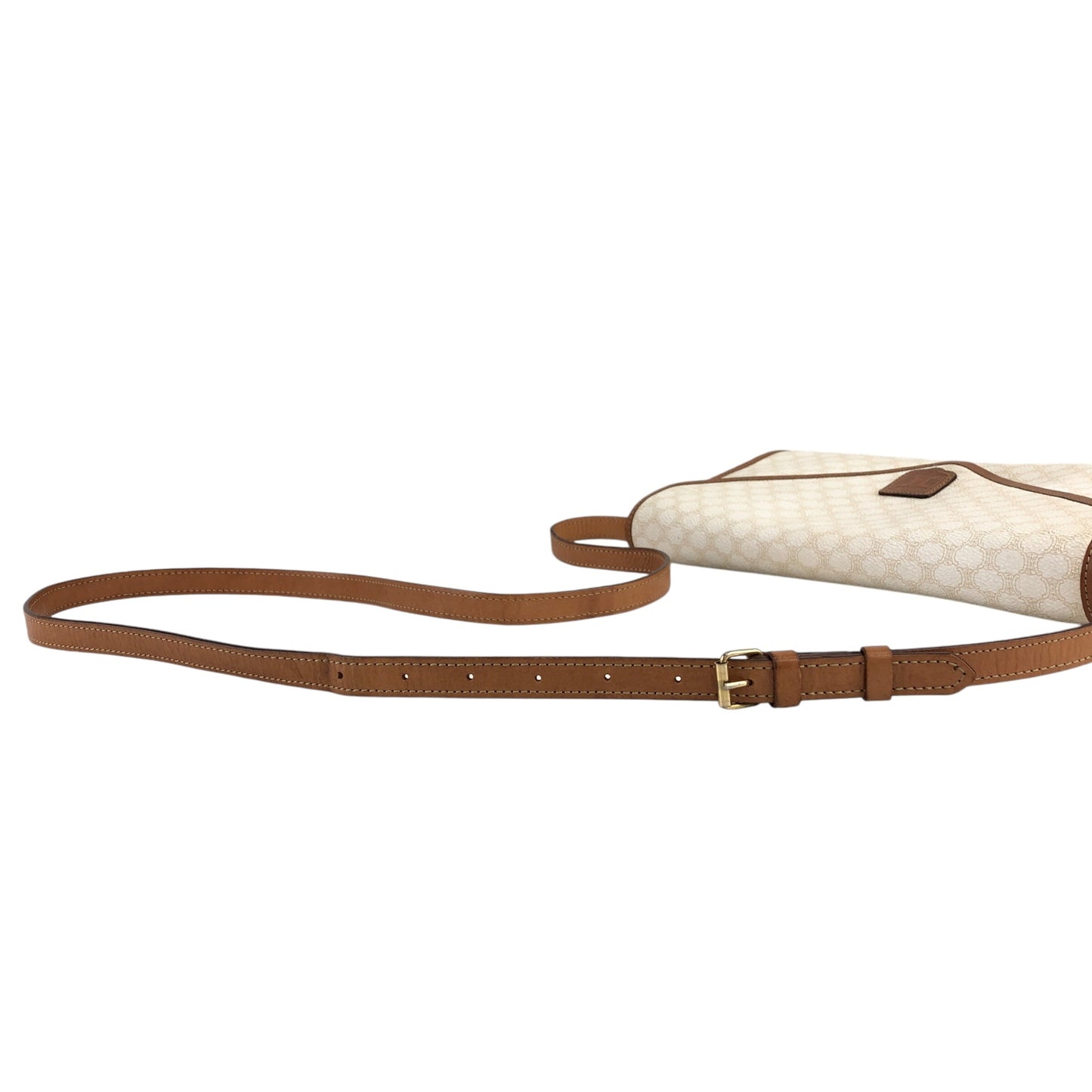 CELINE Macadam Blason Shoulder bag White Vintage j56zbi