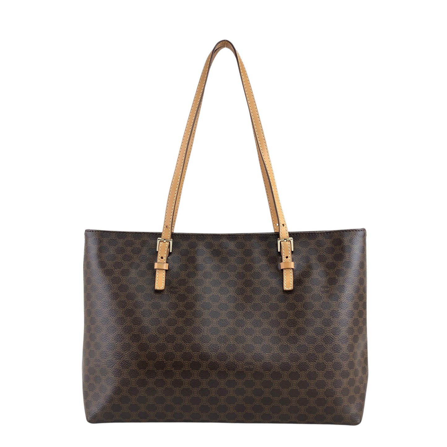 CELINE Macadam Shoulder bag Totebag Brown PP-SA-0097 Vintage br27j2