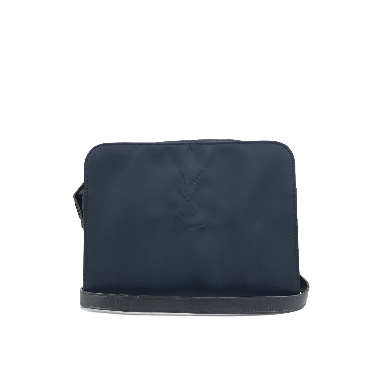 Yves Saint Laurent YSL 標誌肩背包 海軍藍 復古 iav52t