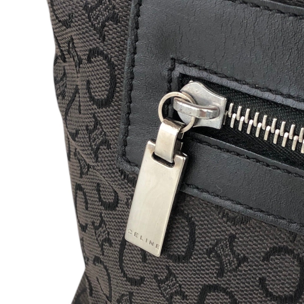 CELINE Front Buckl Backpack Black Vintage u4kmmj