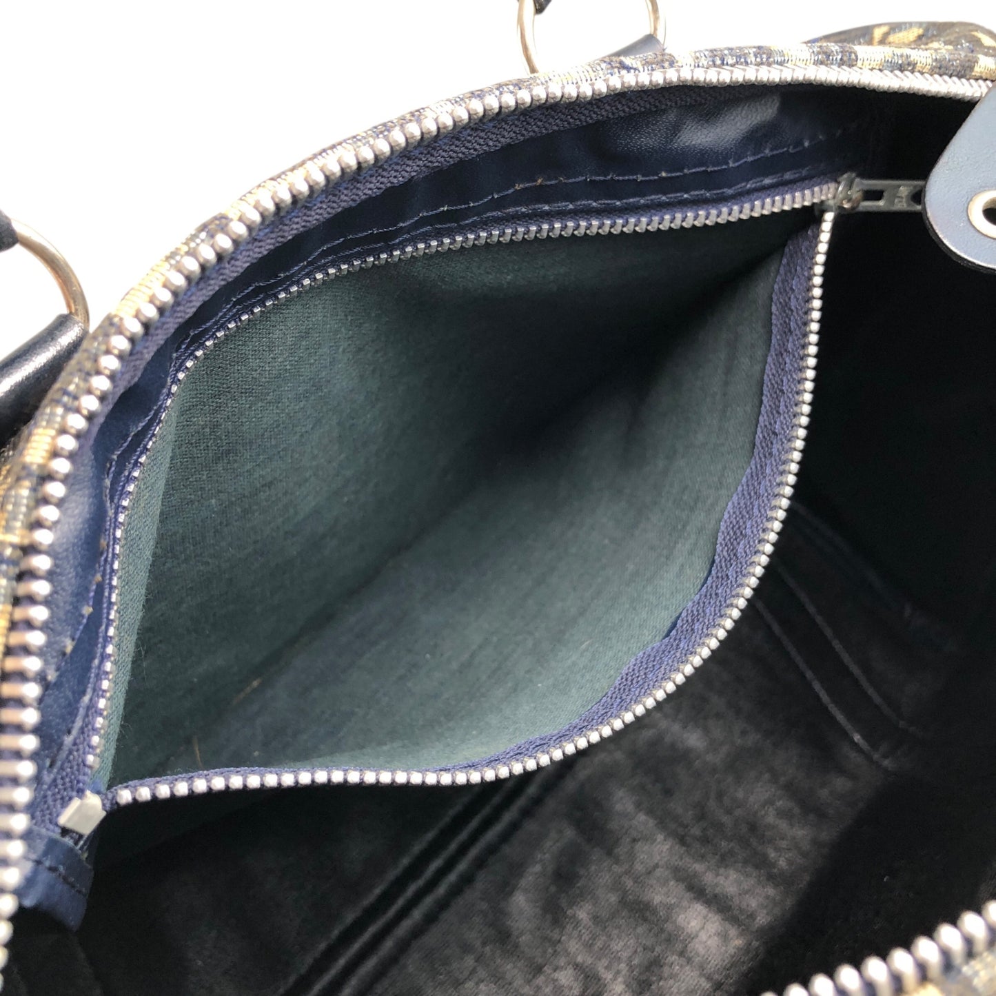 Christian Dior Trotter Boston bag Handbag Navy Vintage af2vb2