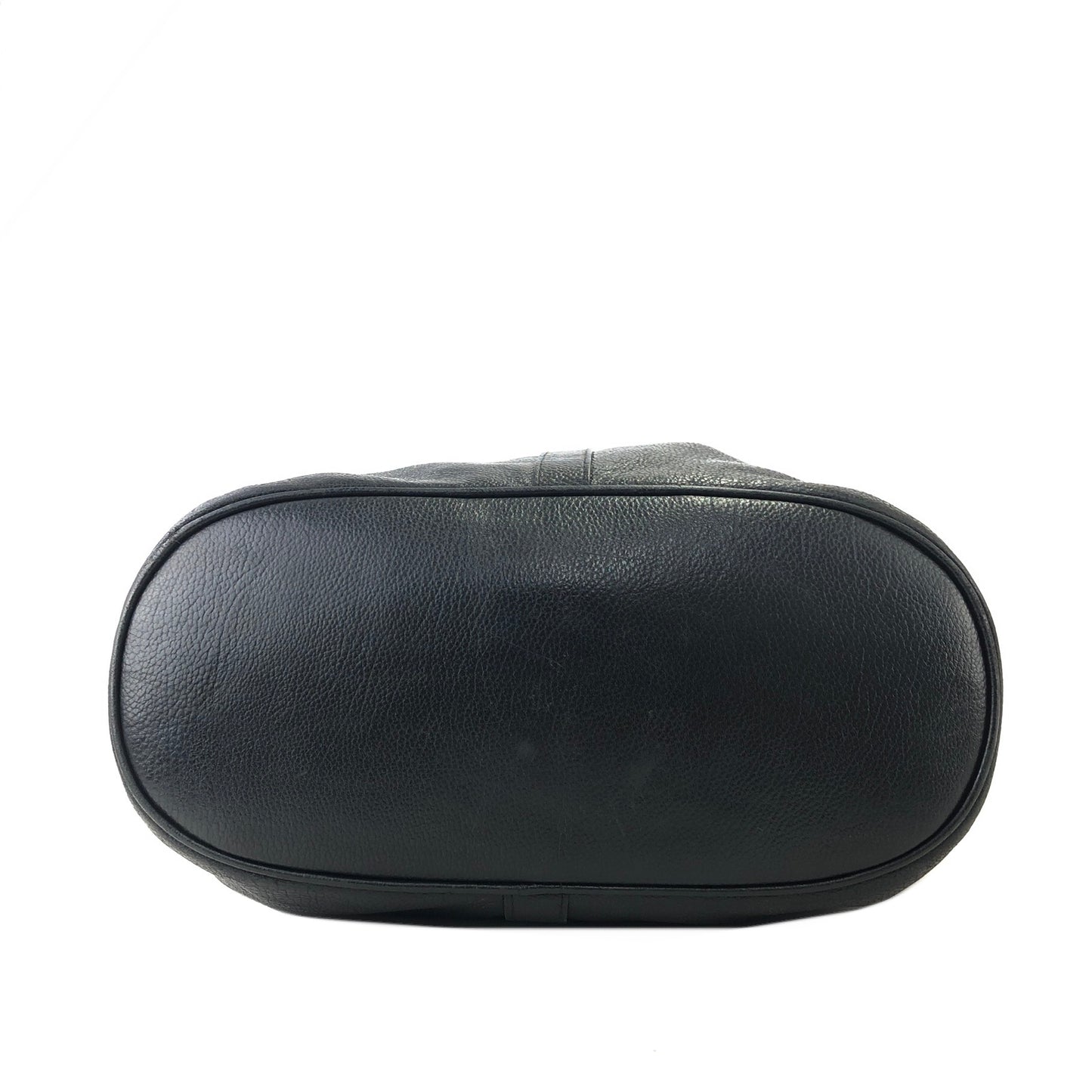 Yves Saint Laurent YSL Logo Leather Drawstring Crossbody Shoulder bag Black Vintage 6uy7tz