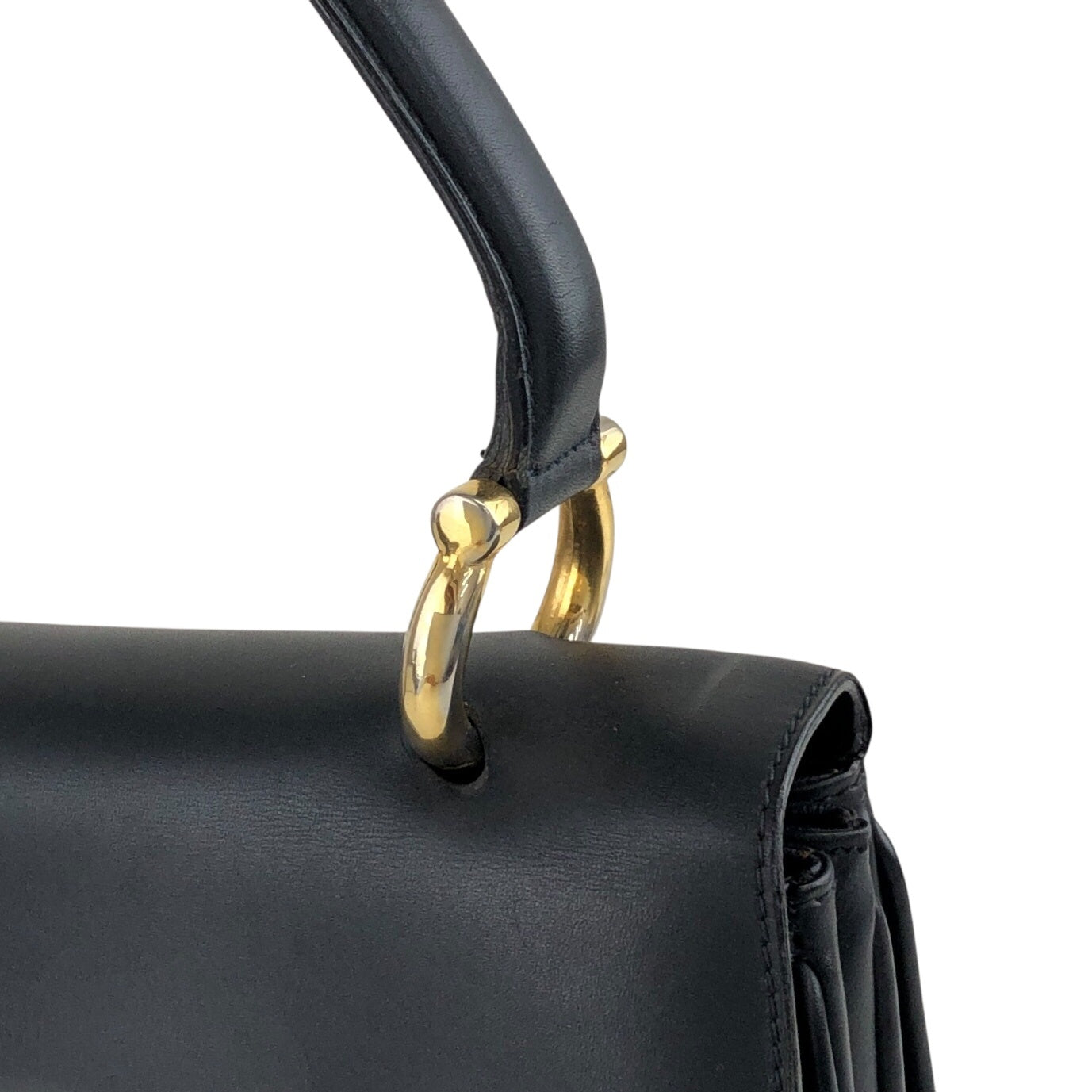 CELINE Horse Carriage Handbag Dark Navy Vintage 3bgmzr