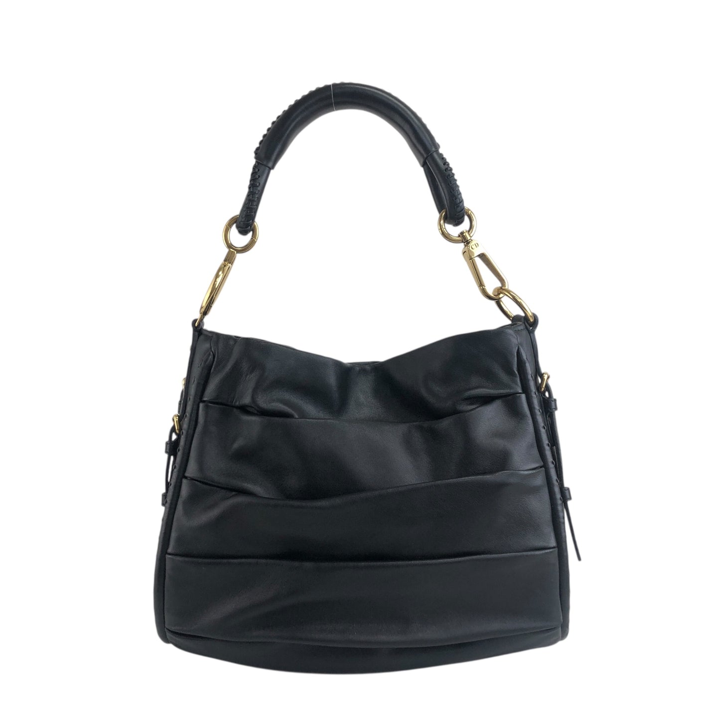 Christian Dior Logo Motif Shoulder bag Black Vintage fudavv