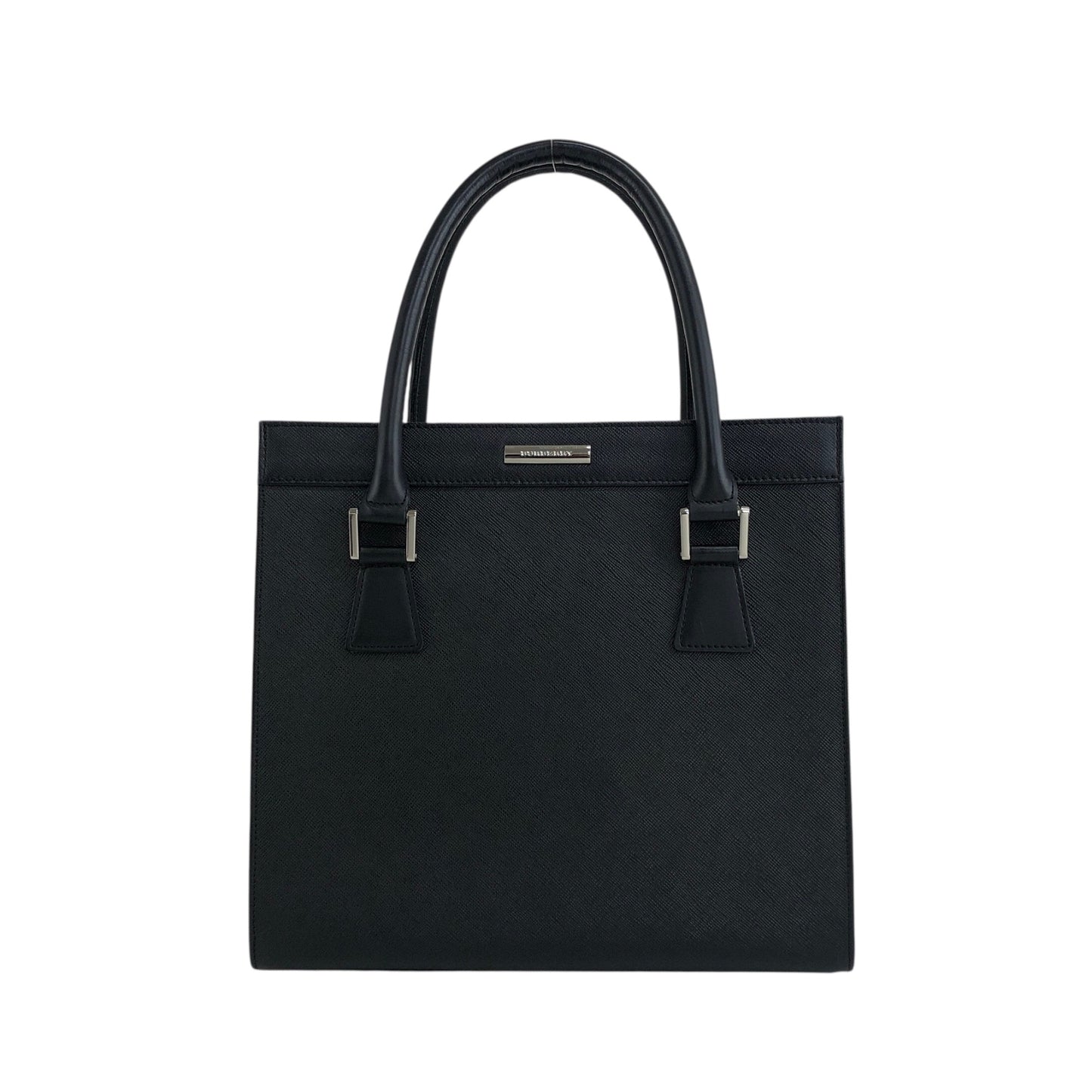 BURBERRY Logo Handbag Black Vintage yej8u5