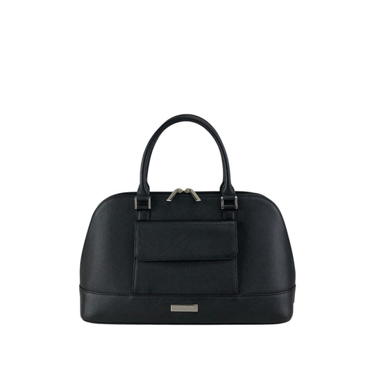 BURBERRY Logo Handbag Black Vintage w8bdiy