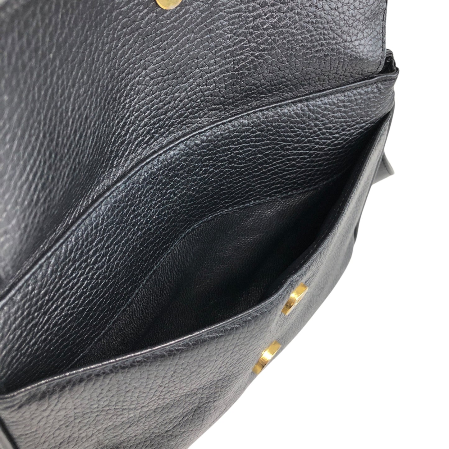 CELINE Blason Shoulder bag Black Vintage ted3ve