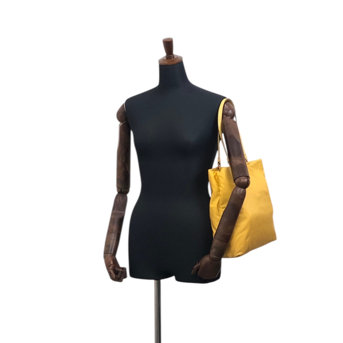 PRADA Triangle Logo Totebag Yellow Vintage gp2htj