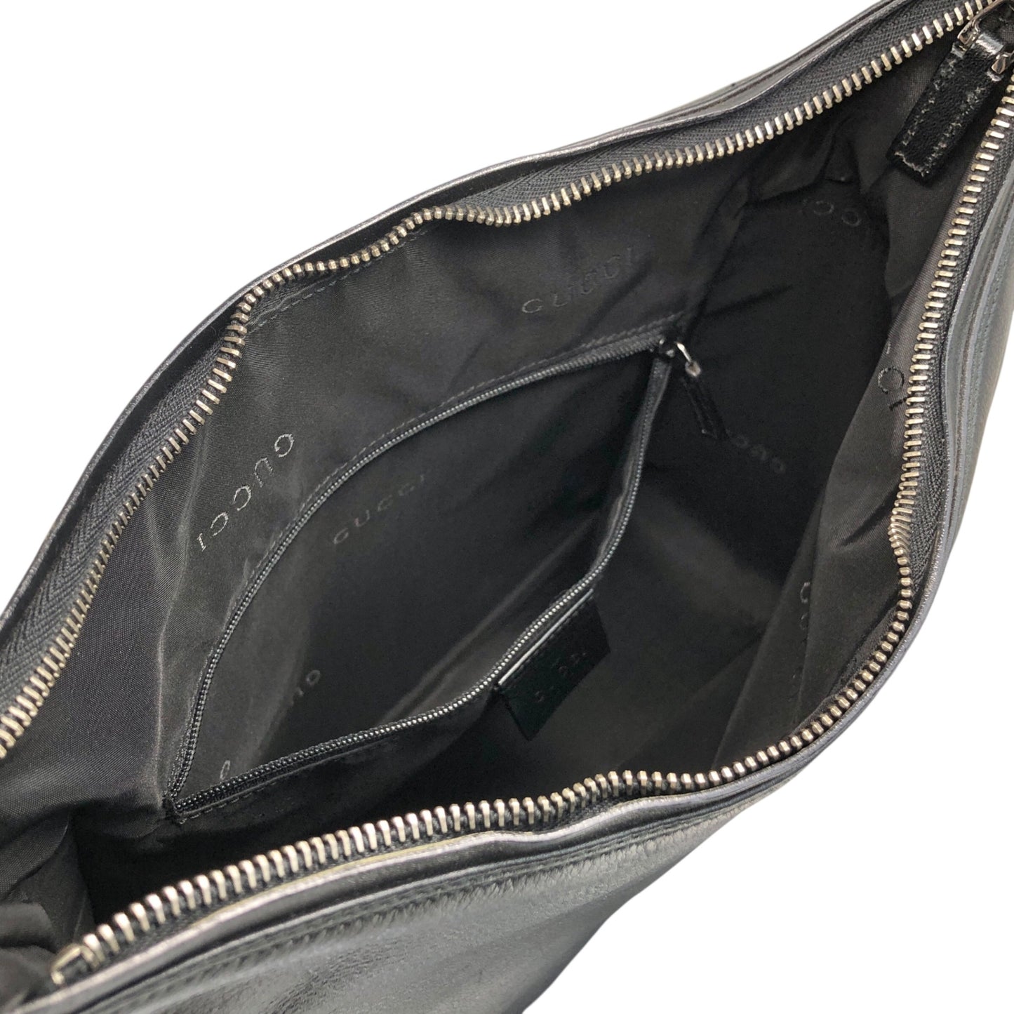 GUCCI Logo Shoulder bag Black Vintage rwdkrz