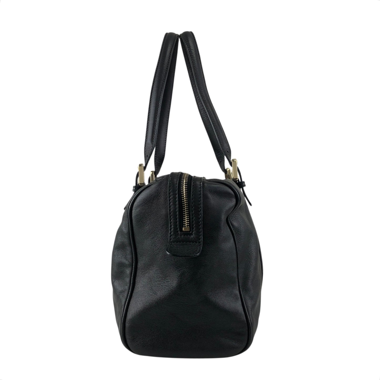 GUCCI GG Motif Small Boston bag Handbag Black Vintage f7jncz