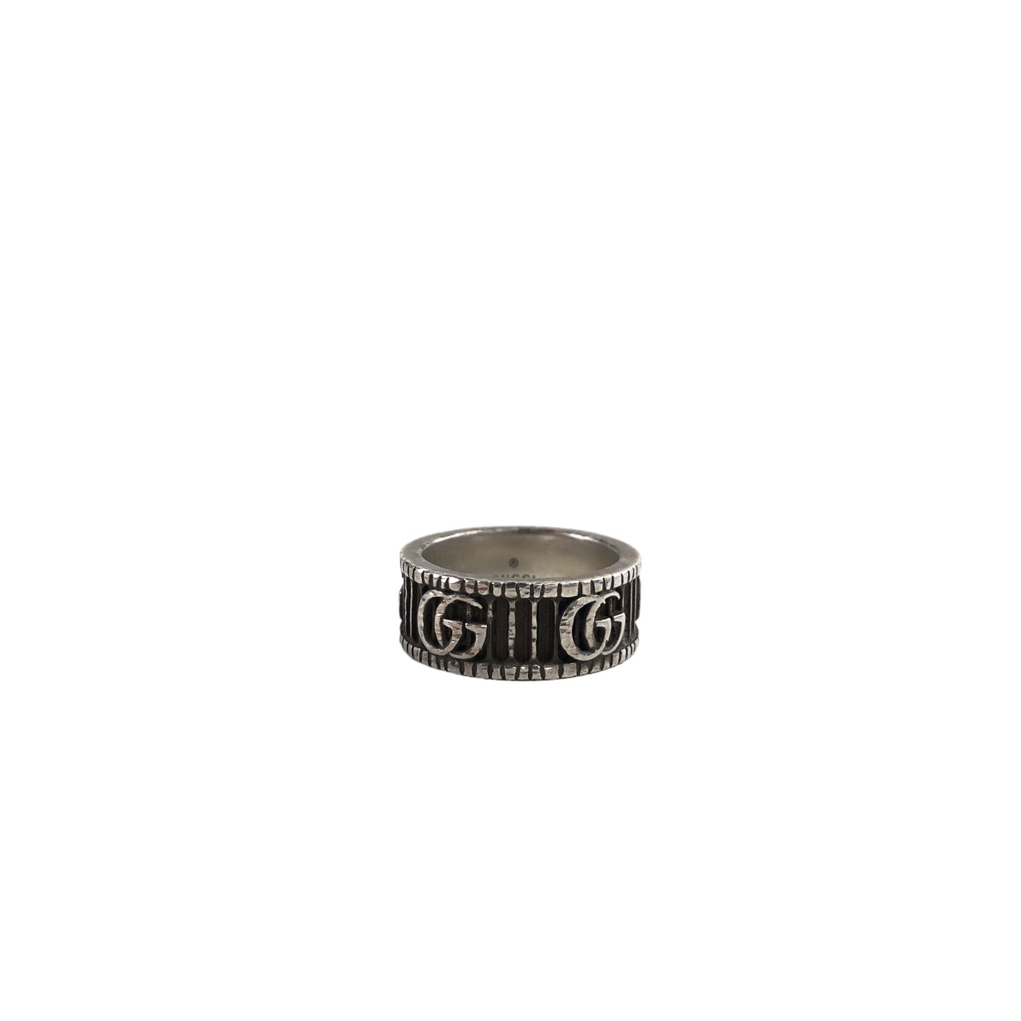 GUCCI GG Marmont 戒指 銀色復古 cwb566