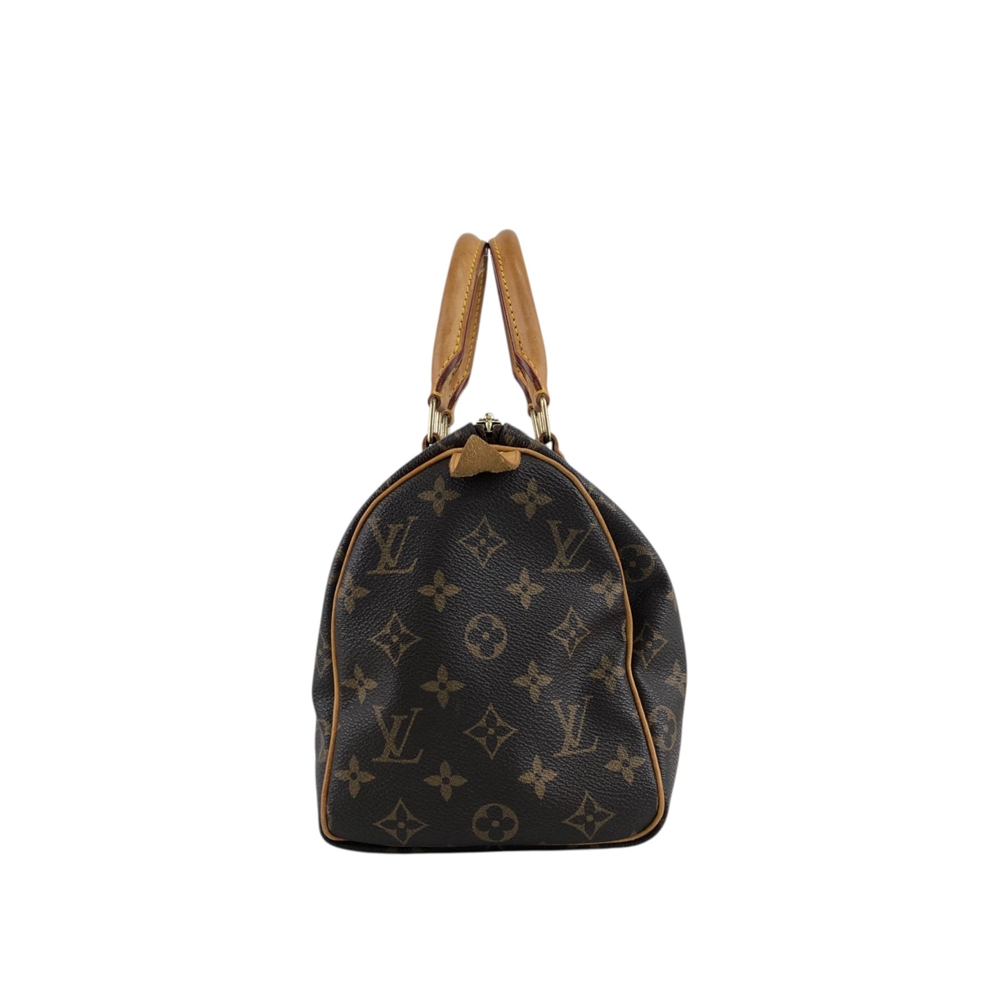 LOUIS VUITTON Monogram Small Boston bag Handbag Brown Vintage ffjgk5