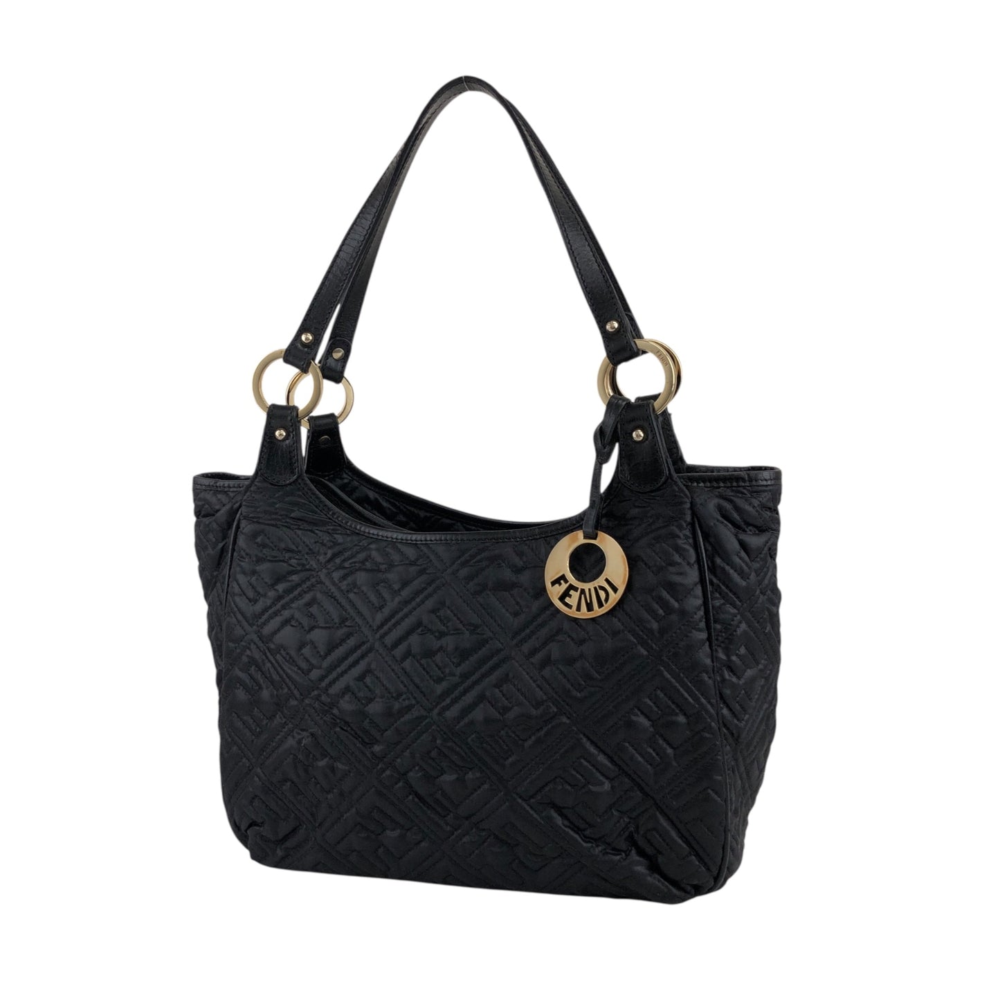 FENDI Logo Totebag Black Vintage nrjvhv