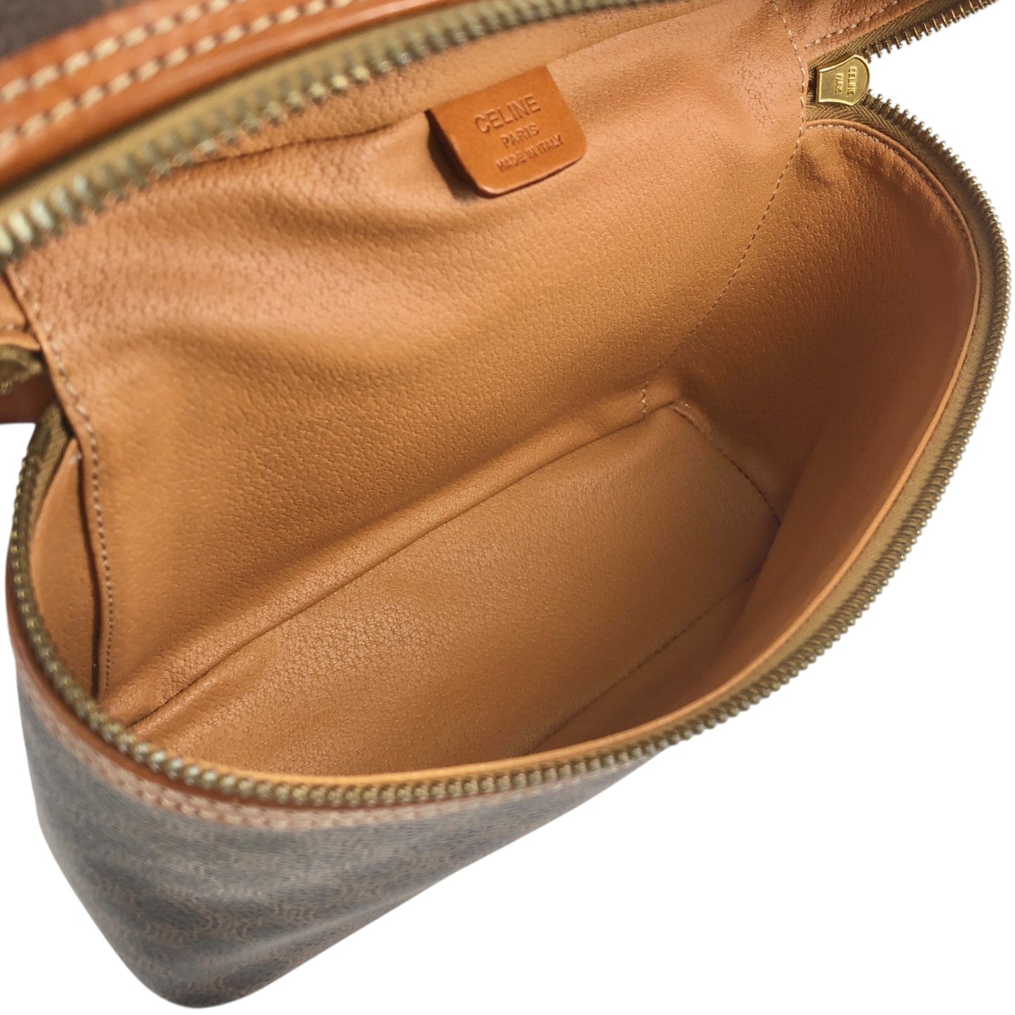 CELINE Macadam Blason Two-way Handbag Shoulder bag Vanity bag Brown Vintage vygm63