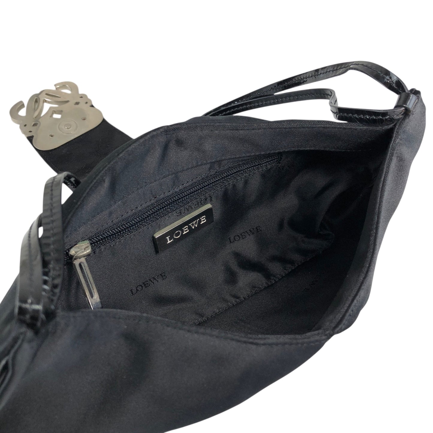 LOEWE Anagram Logo Small Handbag Black Vintage 3tugtm