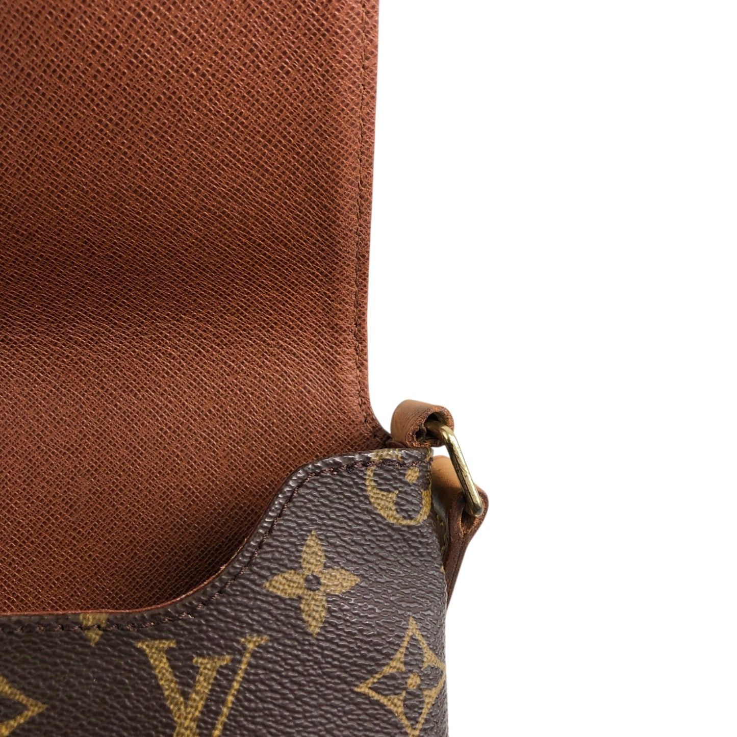 LOUIS VUITTON Monogram Shoulder bag Brown Vintage hhd3ec