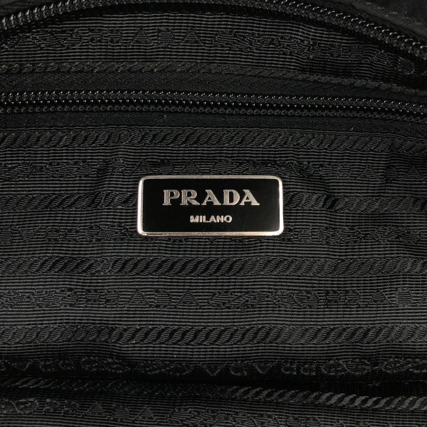 PRADA Triangle Logo Two-way Handbag Shoulder bag Black Vintage 2dea8w