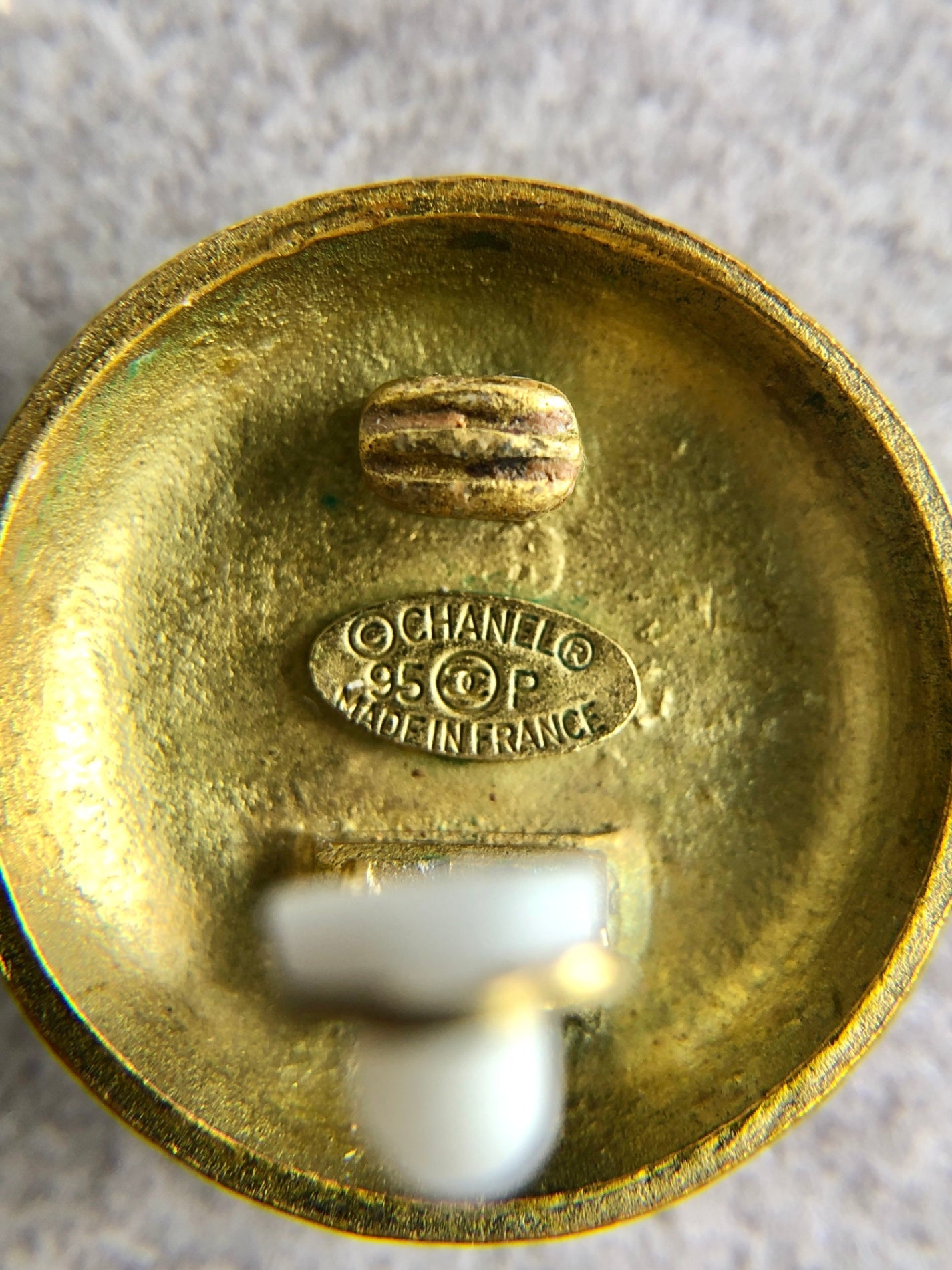 CHANEL Coco Mark Earrings Gold Vintage uuxf7n