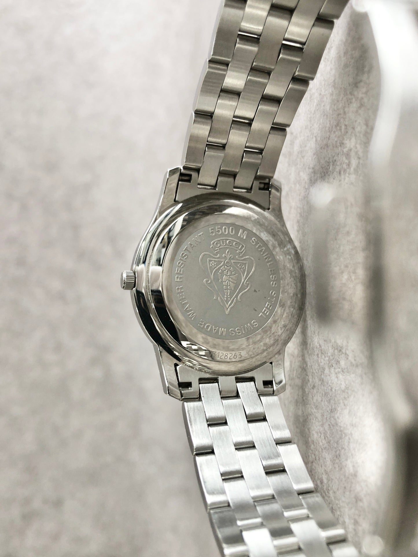 GUCCI Watch Silver 5500M Vintage 23ex72