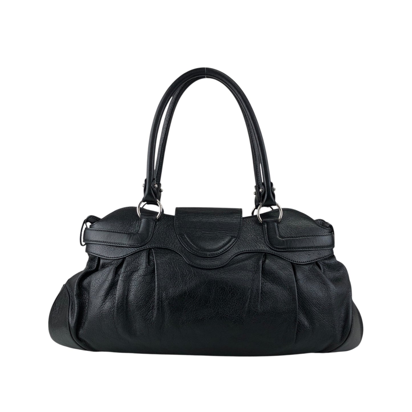 Salvatore Ferragamo Gancini Handbag Black Vintage igucky