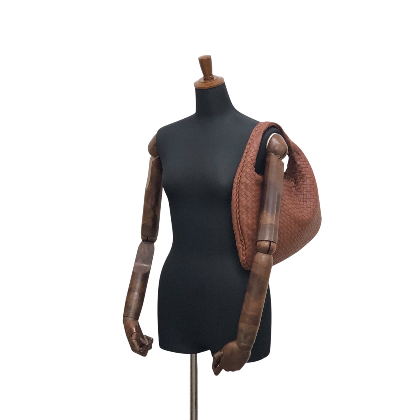 Bottega Veneta Intrecciato Shoulder bag Hobobag Brown Vintage dnw2ax