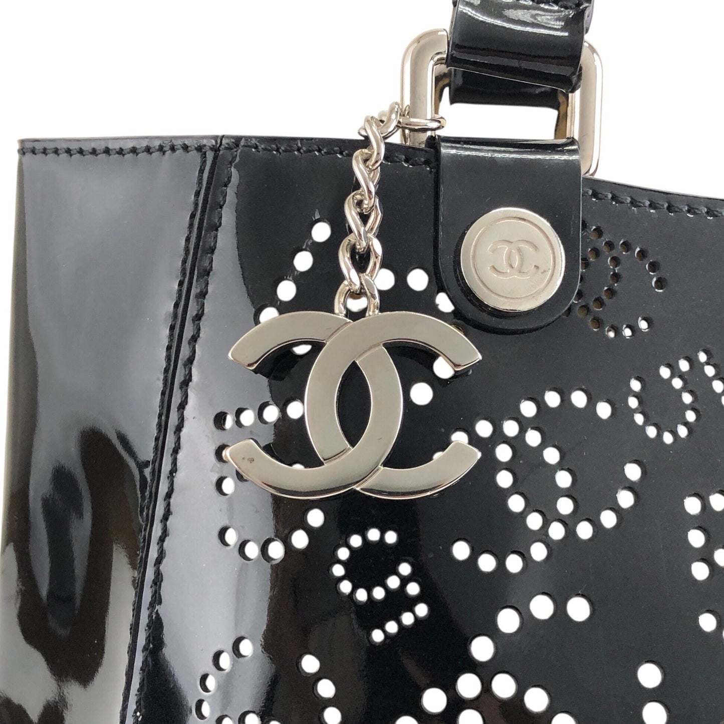 CHANEL Coco Mark Totebag Black Vintage xpyt38