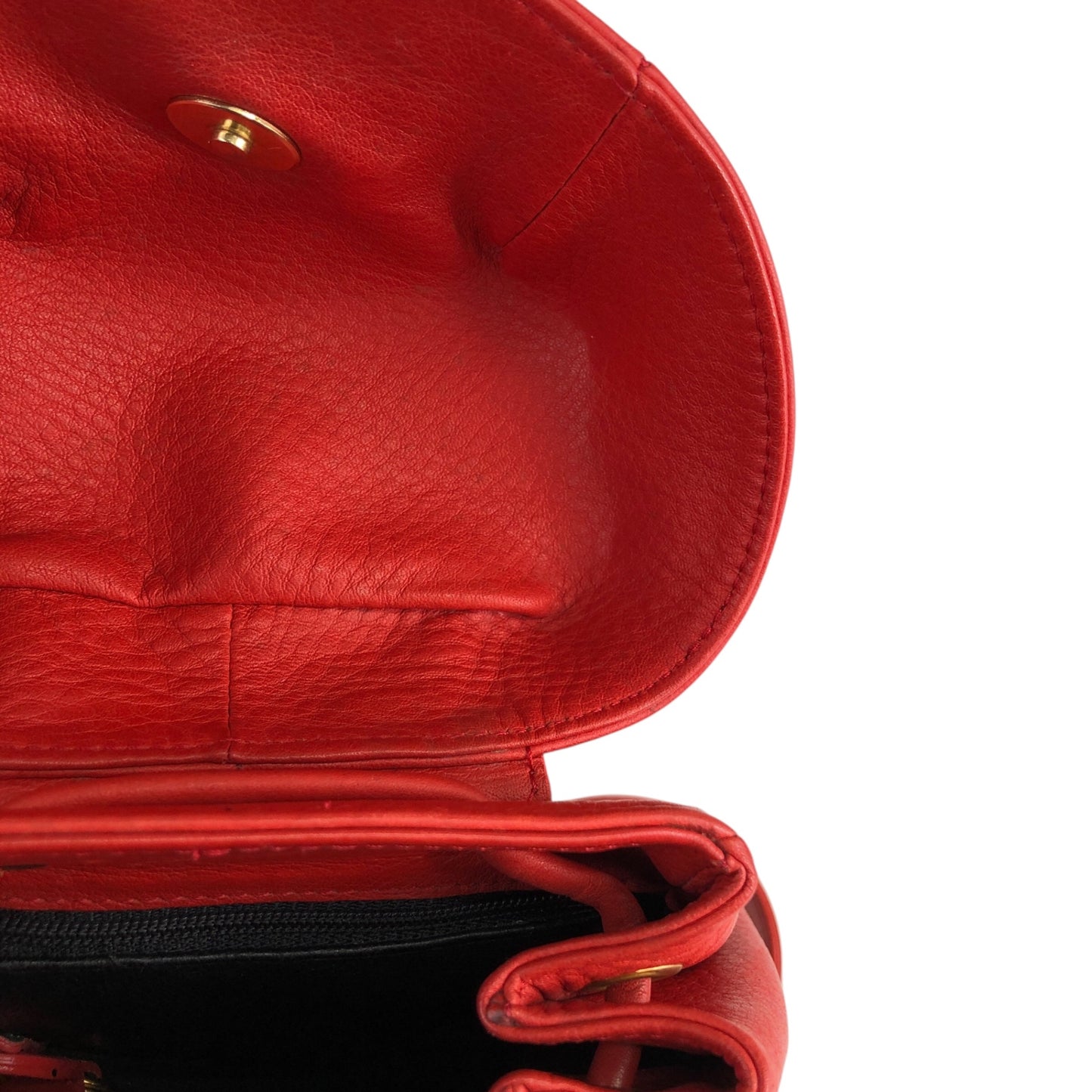 Christian Dior CD Logo Backpack Red Vintage pz728i